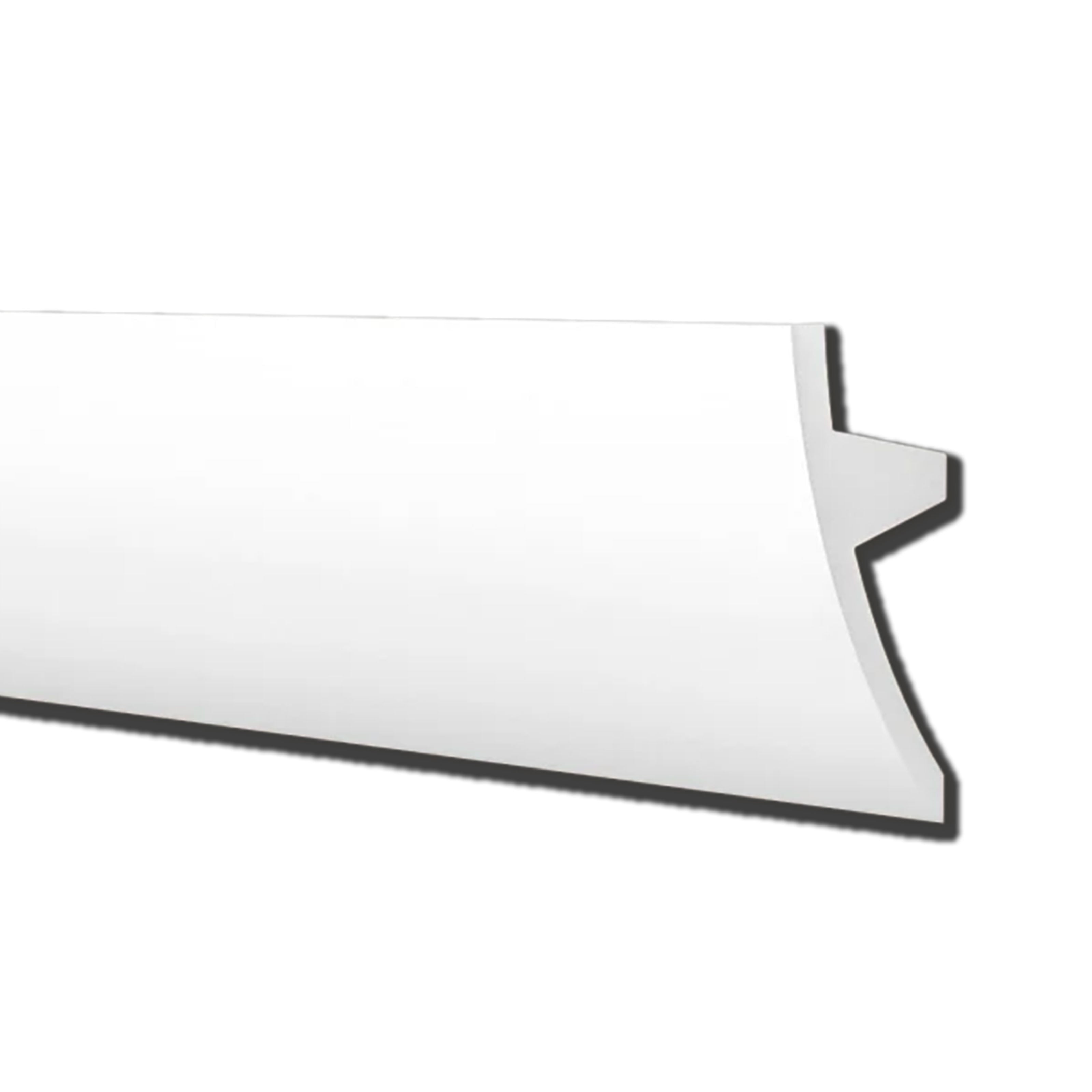 *STOCK FOLLI* Pacco da 22 metri lineari di Profilo Cornice per LED in Polimeri Bianco RAL 9016 verniciabile 74X36mm - Eternal Parquet