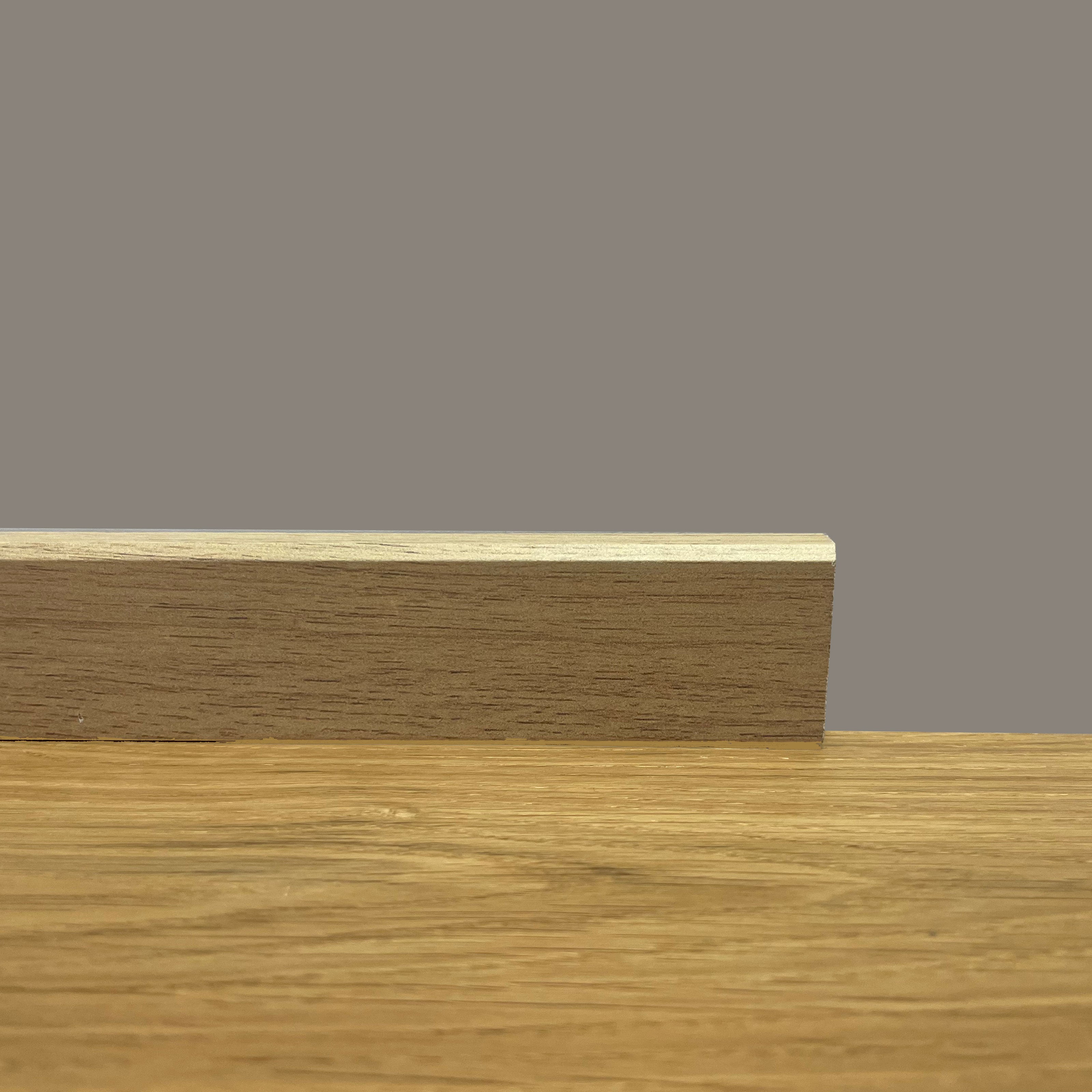 *SUPER PROMO* BATTISCOPA ZOCCOLINO SQUADRATO BASSO in FIBRA DI LEGNO 40X15 ROVERE - Eternal Parquet