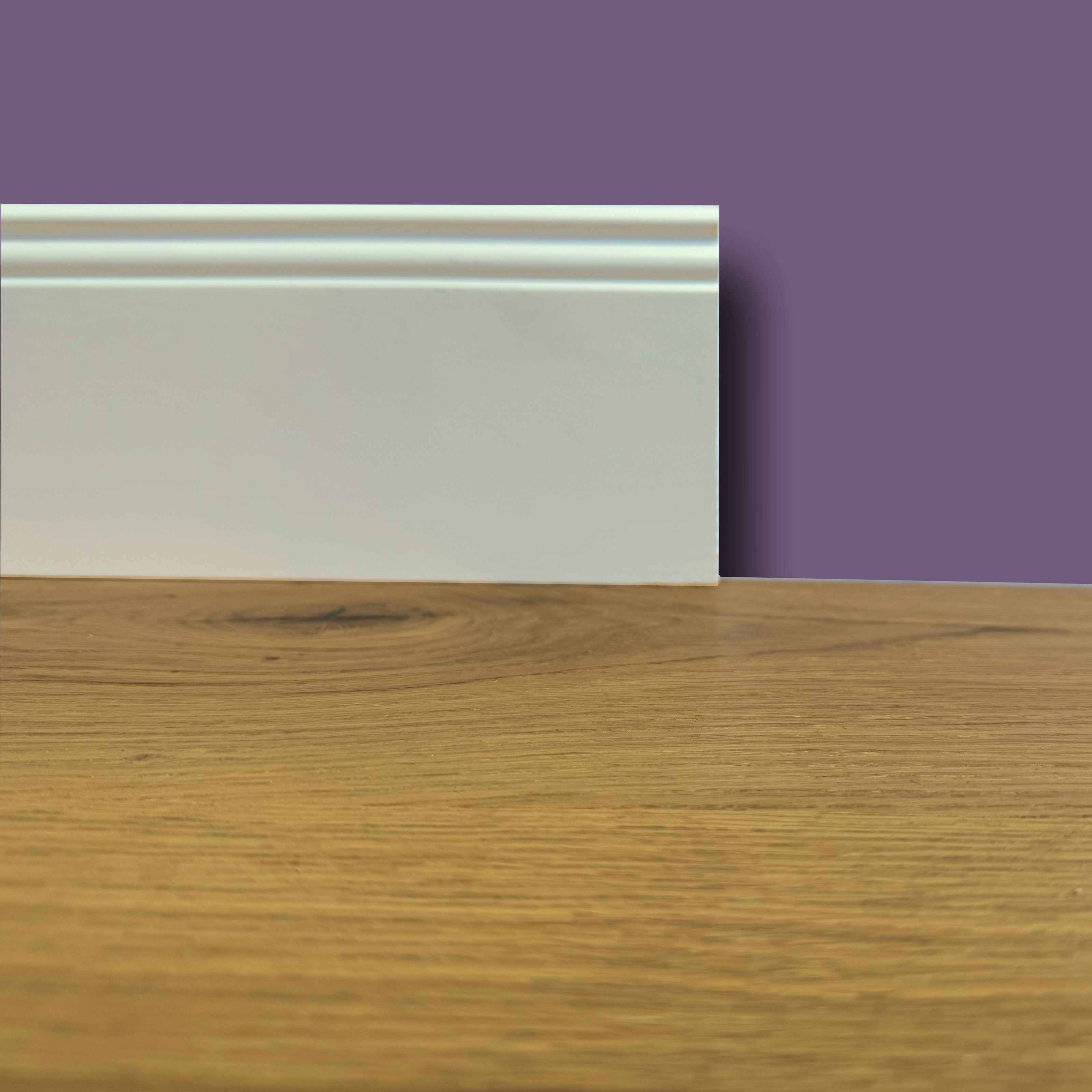 Battiscopa PREMIUM in legno MASSELLO mod.DUCALE 120x15 laccato bianco RAL 9010 (prezzo al metro) - Eternal Parquet