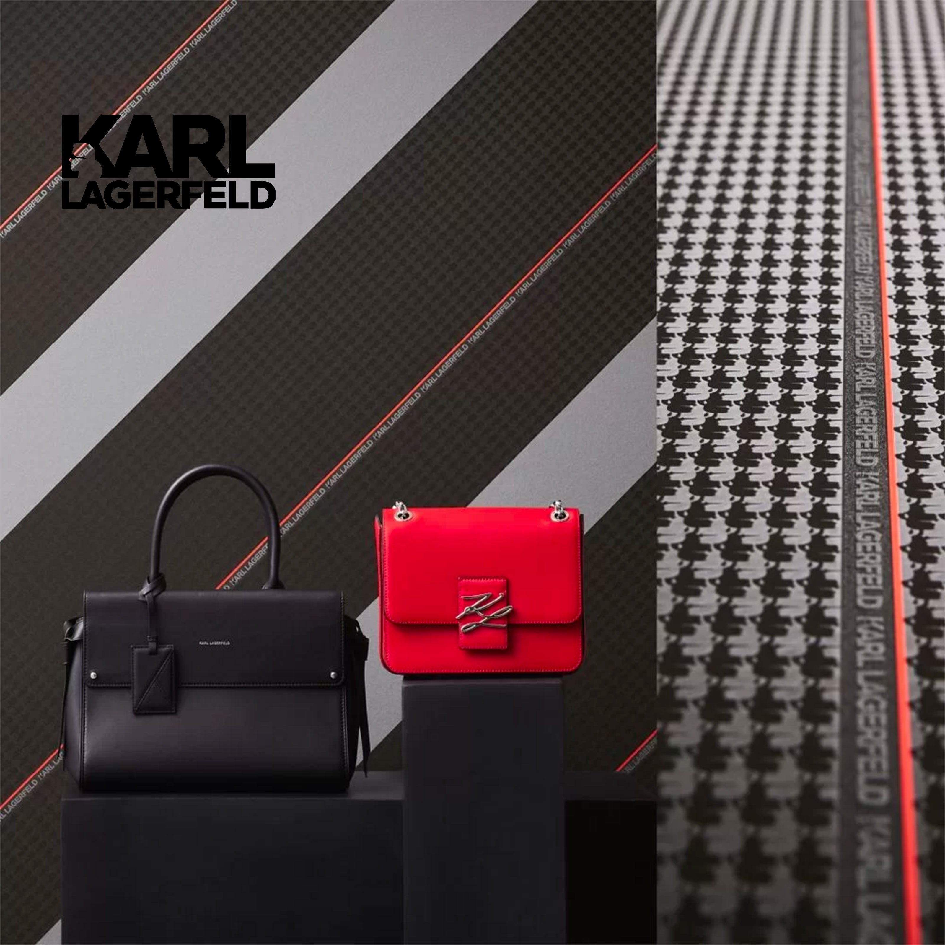 5,32mq Rotolo Carta da Parati griffata KARL LAGERFELD in TNT a rilievo multigloss PREMIUM 10,05x0,53mt cod. 37848-2 - Eternal Parquet