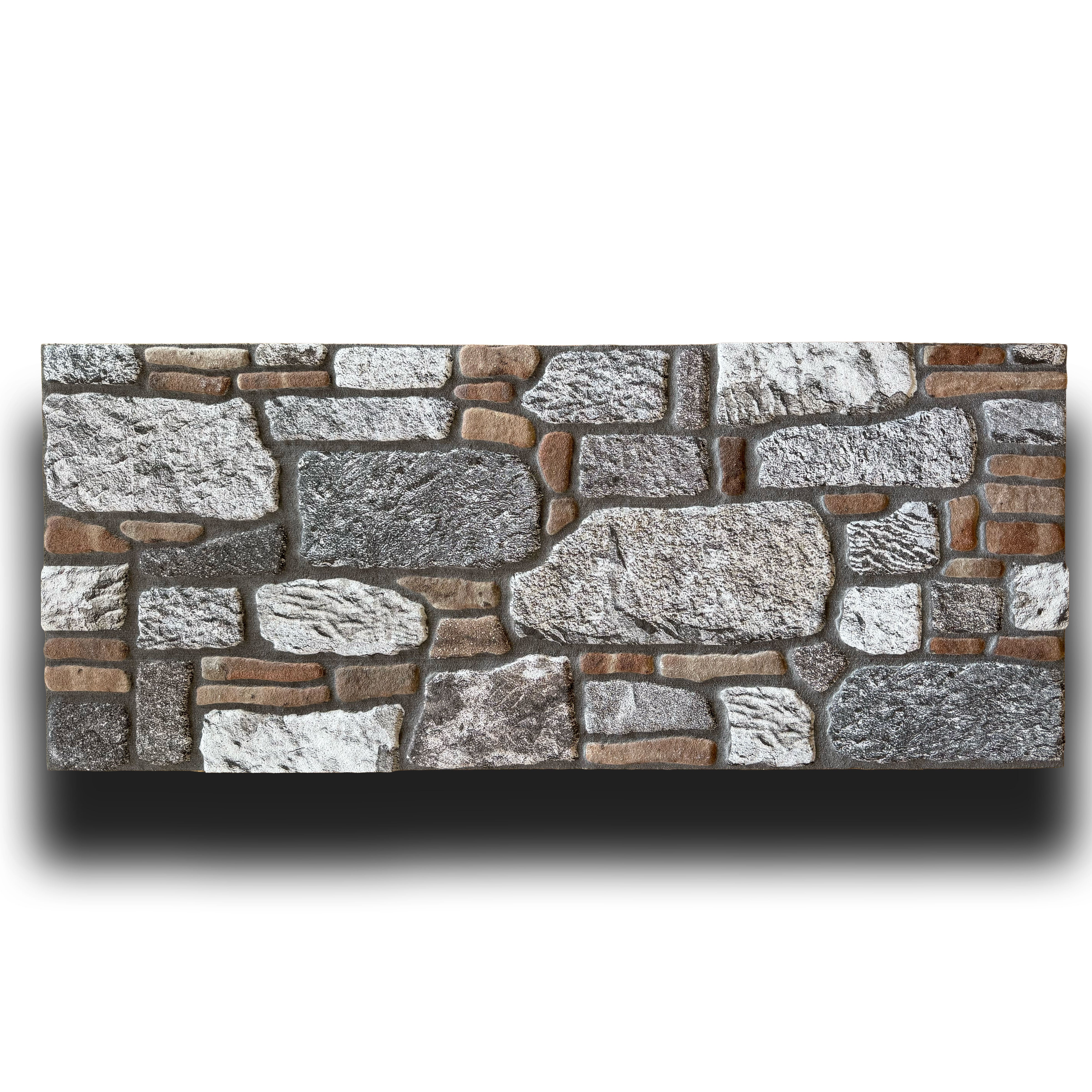 CAPPOTTO esterno - interno isolante in STYROFOAM 3D sp.2cm (120x50cm) con sabbiatura e malta Roccia e brick - Eternal Parquet