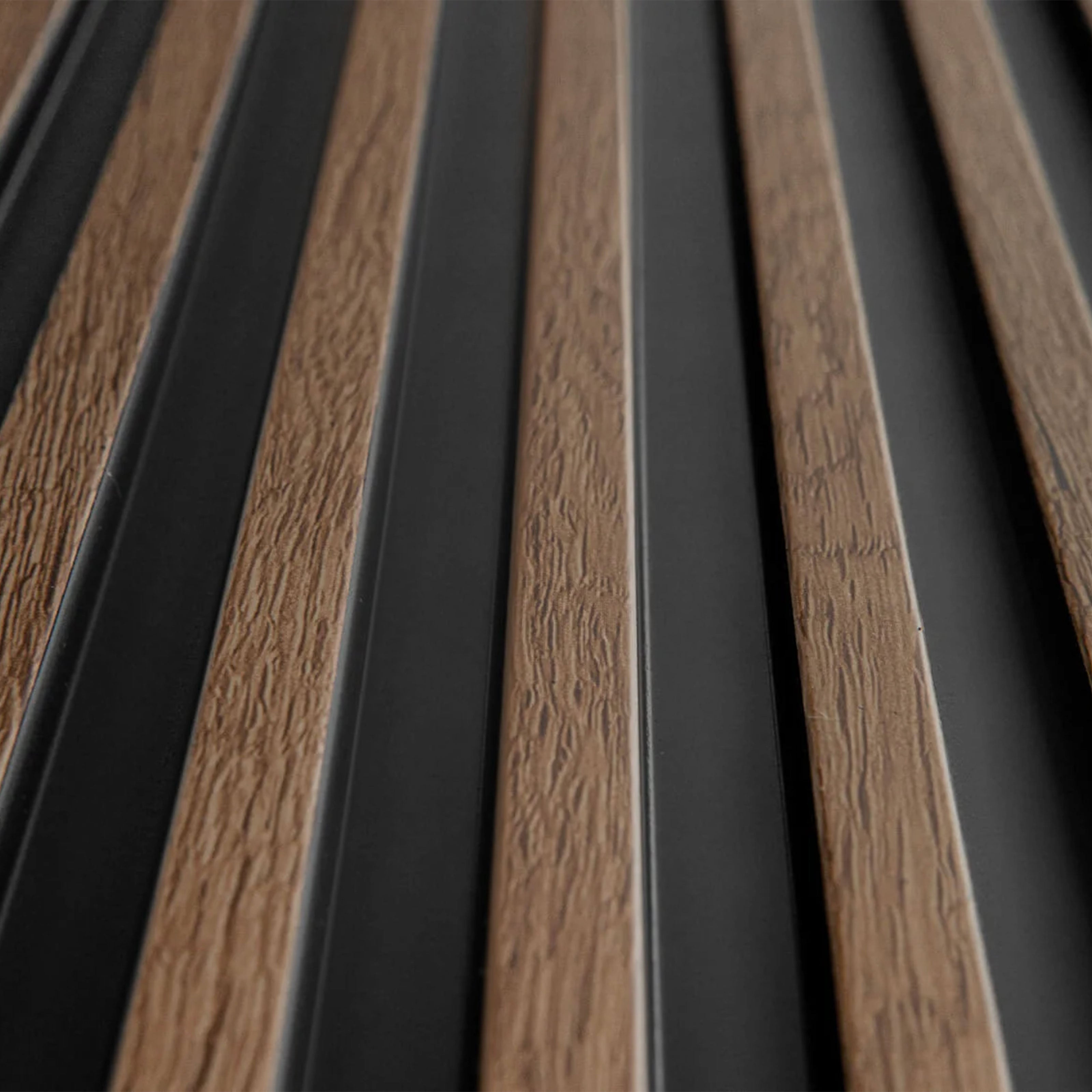 €2,99ml - Asta intera 12x122x2900mm di Rivestimento Parete Boiserie cannettato Lamelli stretti in Polimeri ROVERE FUMO - Eternal Parquet