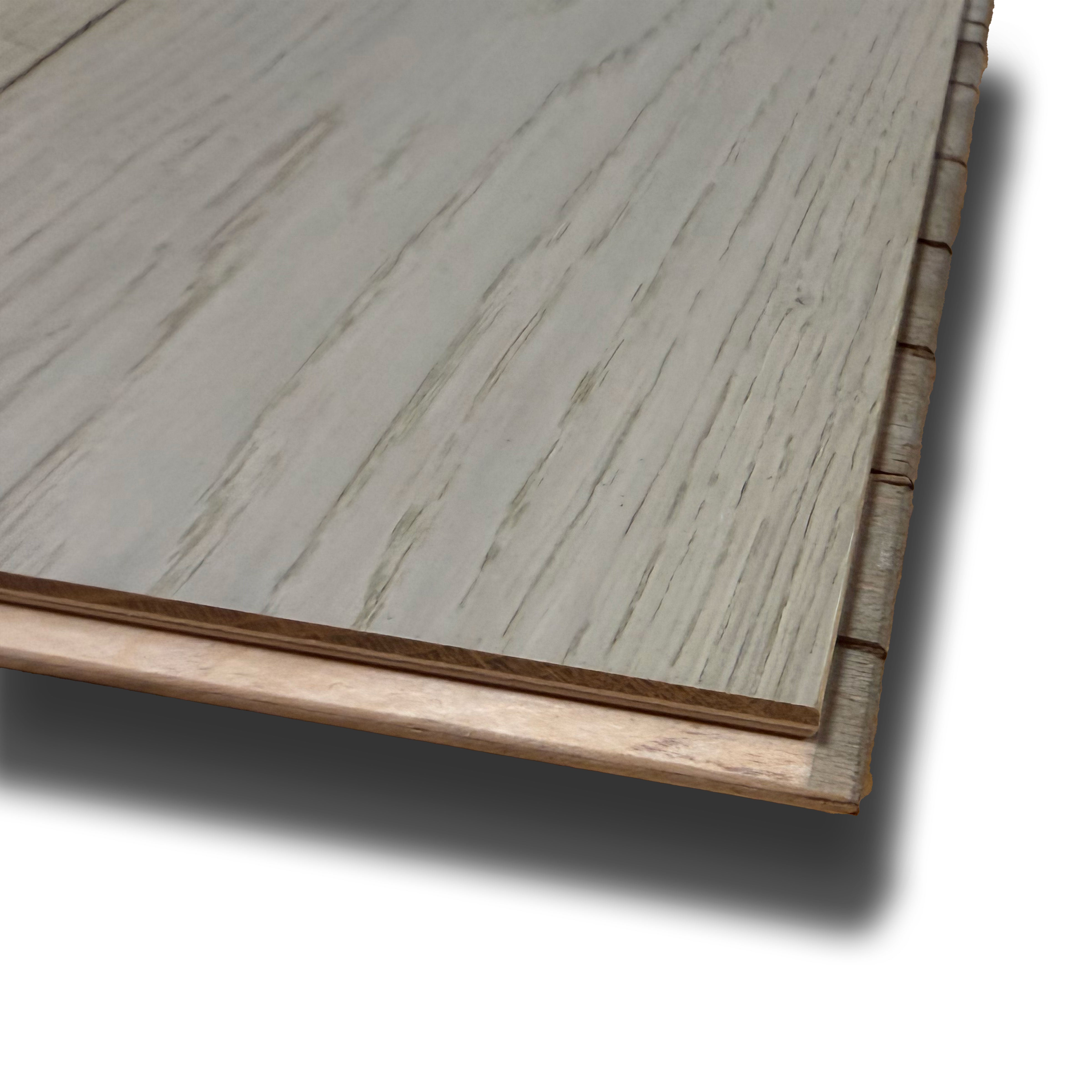 €24,90mq * STOCK GARBELOTTO * Lotto da 31mq di Parquet rovere Grigio caldo spazzolato 13x150x600/1200 - Eternal Parquet