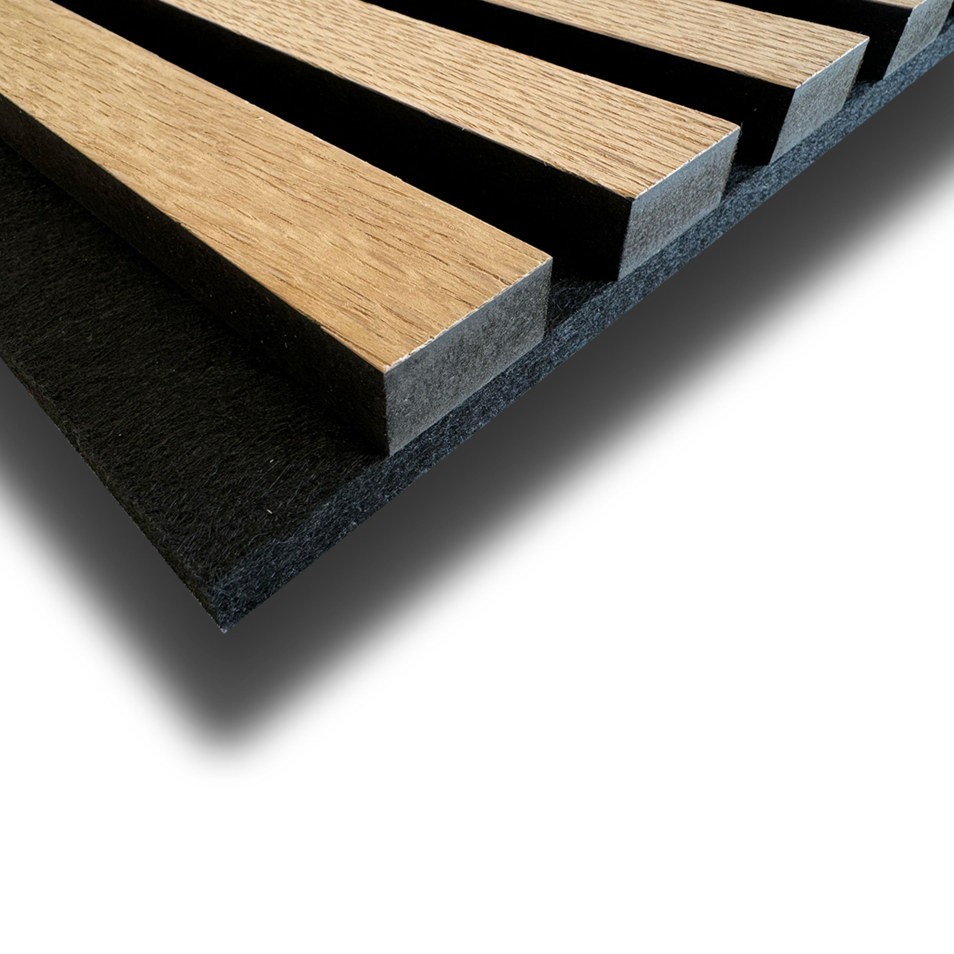 Pannello Lamelli da 1,36mq 22x526x2600mm ACUSTICO in VERO LEGNO di NOCE, ROVERE e R.THERMO - Eternal Parquet