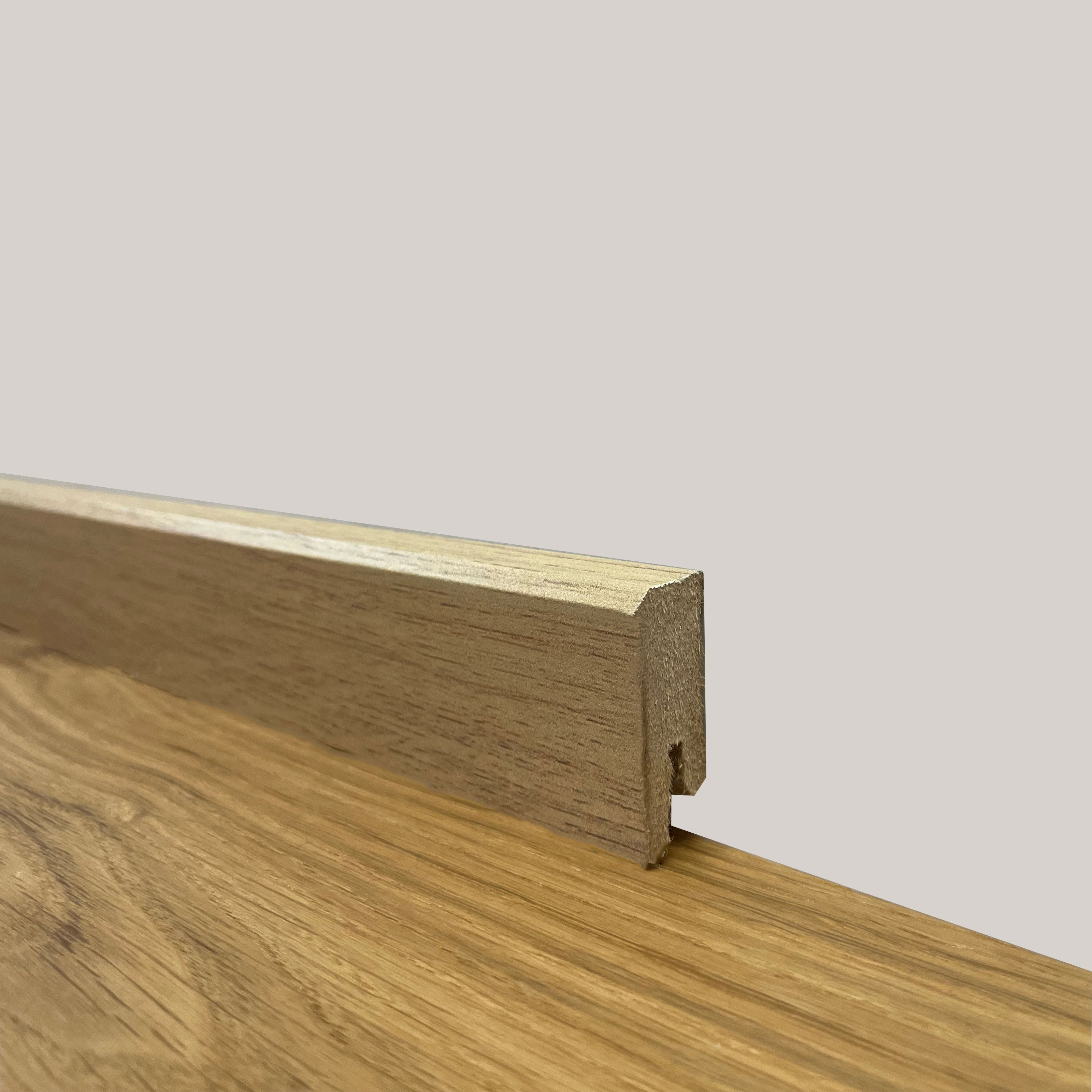 *SUPER PROMO* BATTISCOPA ZOCCOLINO SQUADRATO BASSO in FIBRA DI LEGNO 40X15 ROVERE - Eternal Parquet