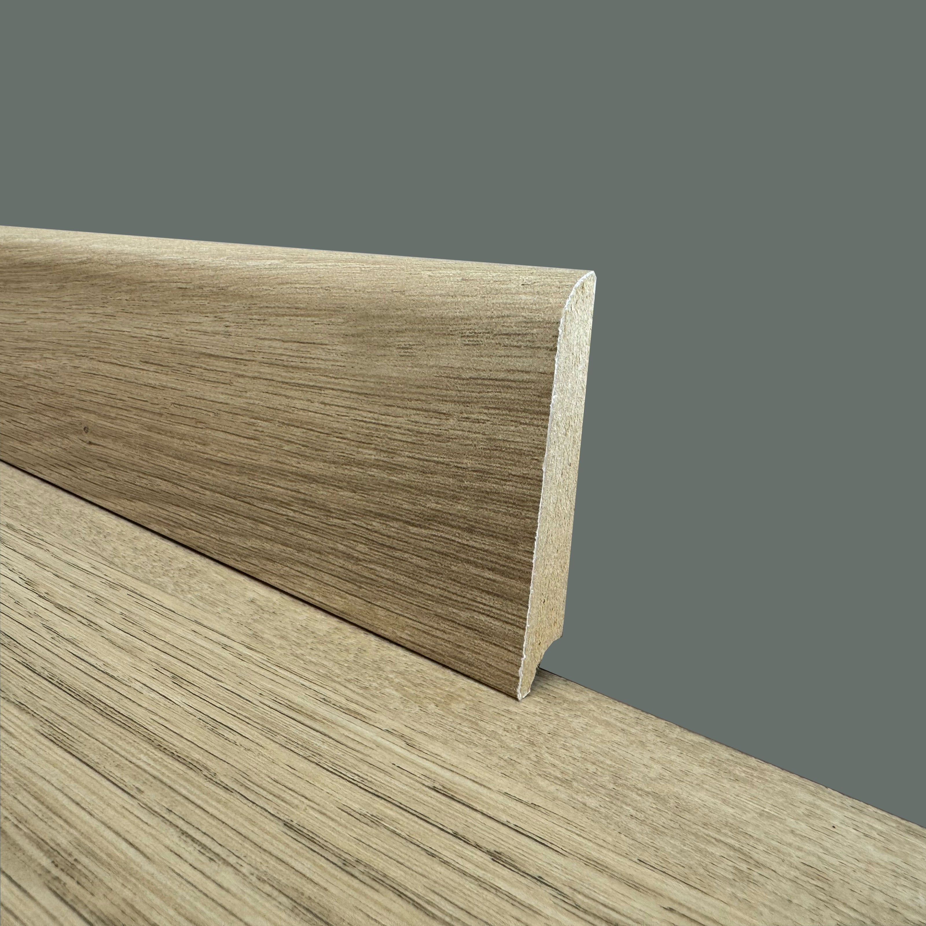 €2,99ml - BATTISCOPA in FIBRA DI LEGNO coordinato GAMMA LAMINATI 70x15 inclinato vari decori - Eternal Parquet