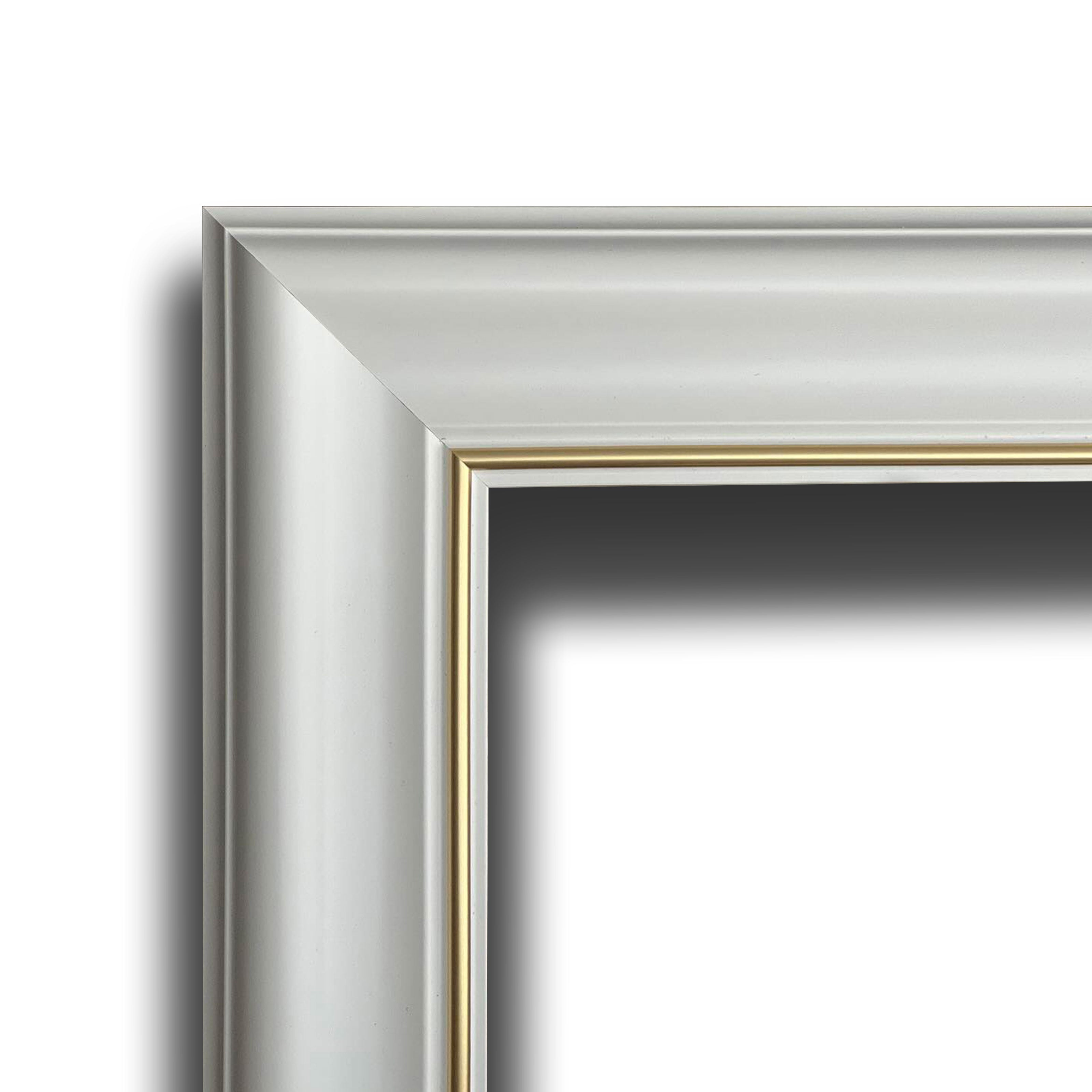 Cornice Bugna Preassemblata per Boiserie in polimeri linea GOLD (filo oro) bianco Avorio 9010 varie dimensioni - Eternal Parquet