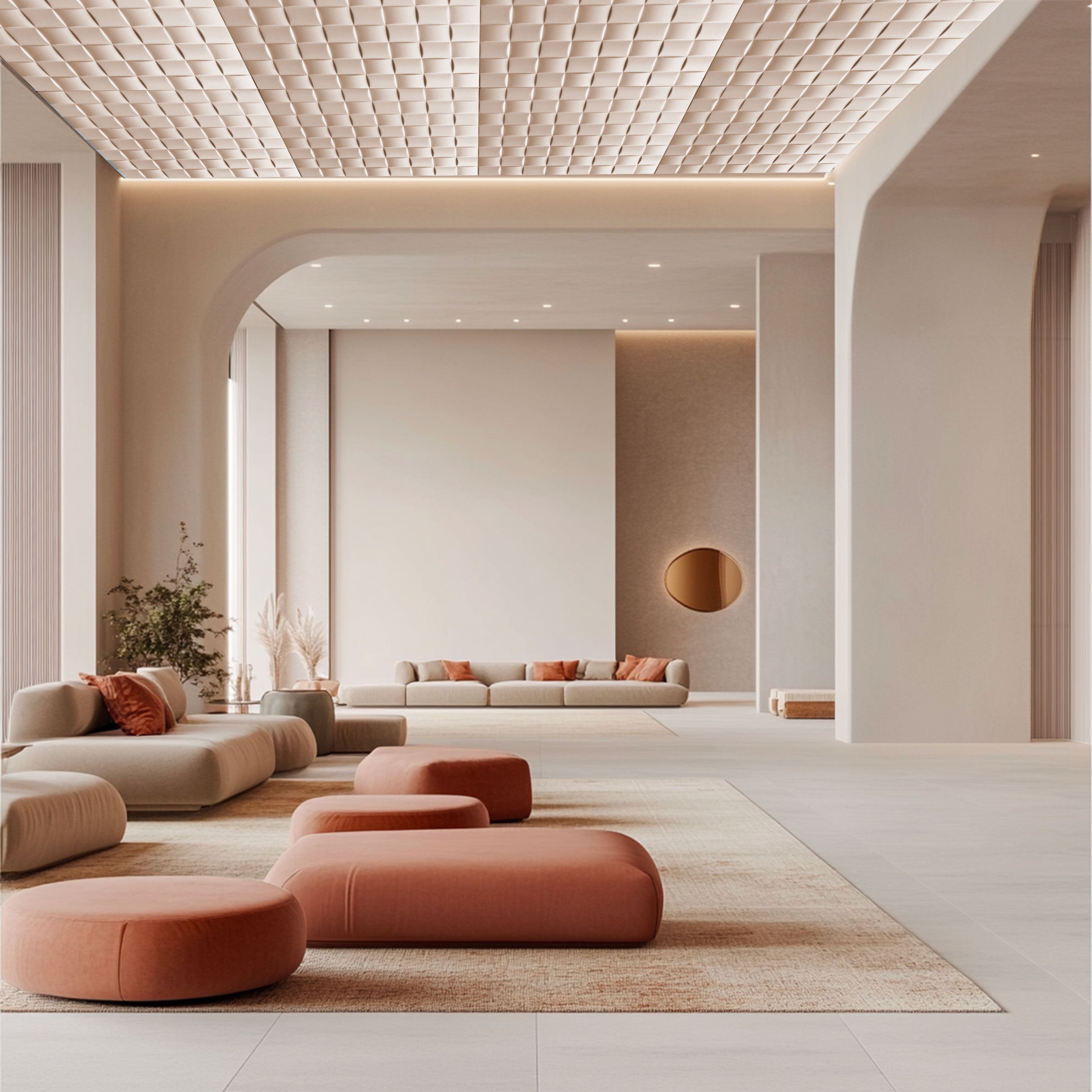 10 o 20mq (40 oppure 80 pezzi) di pannello decorativo 3D a soffitto in EPS isolante 50x50cm PLUTON - Eternal Parquet