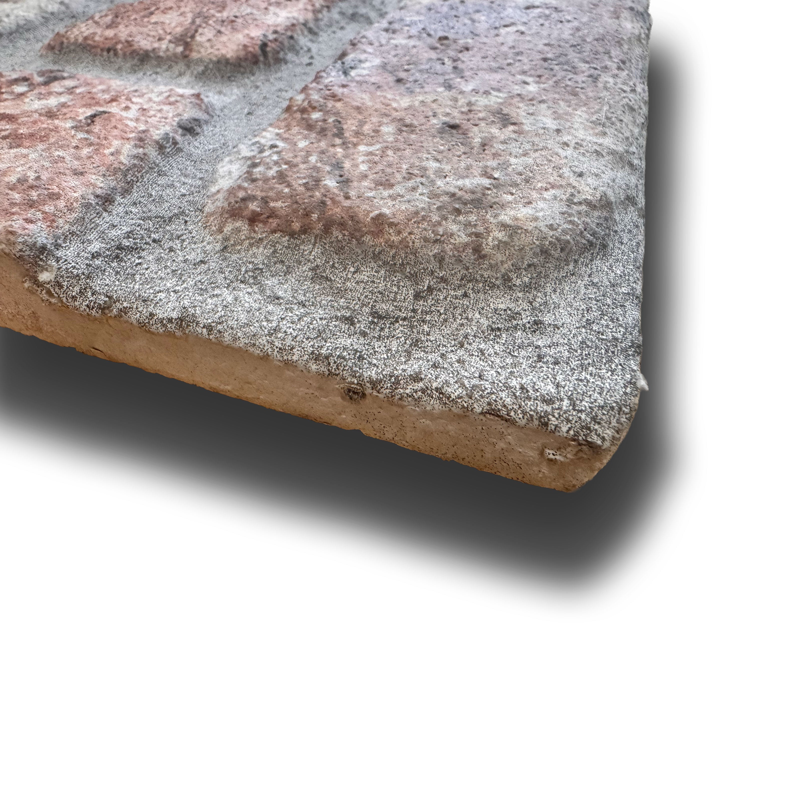 CAPPOTTO esterno - interno isolante in STYROFOAM 3D spess.2cm (120x50cm) con resine e malta Mattoni ossidati