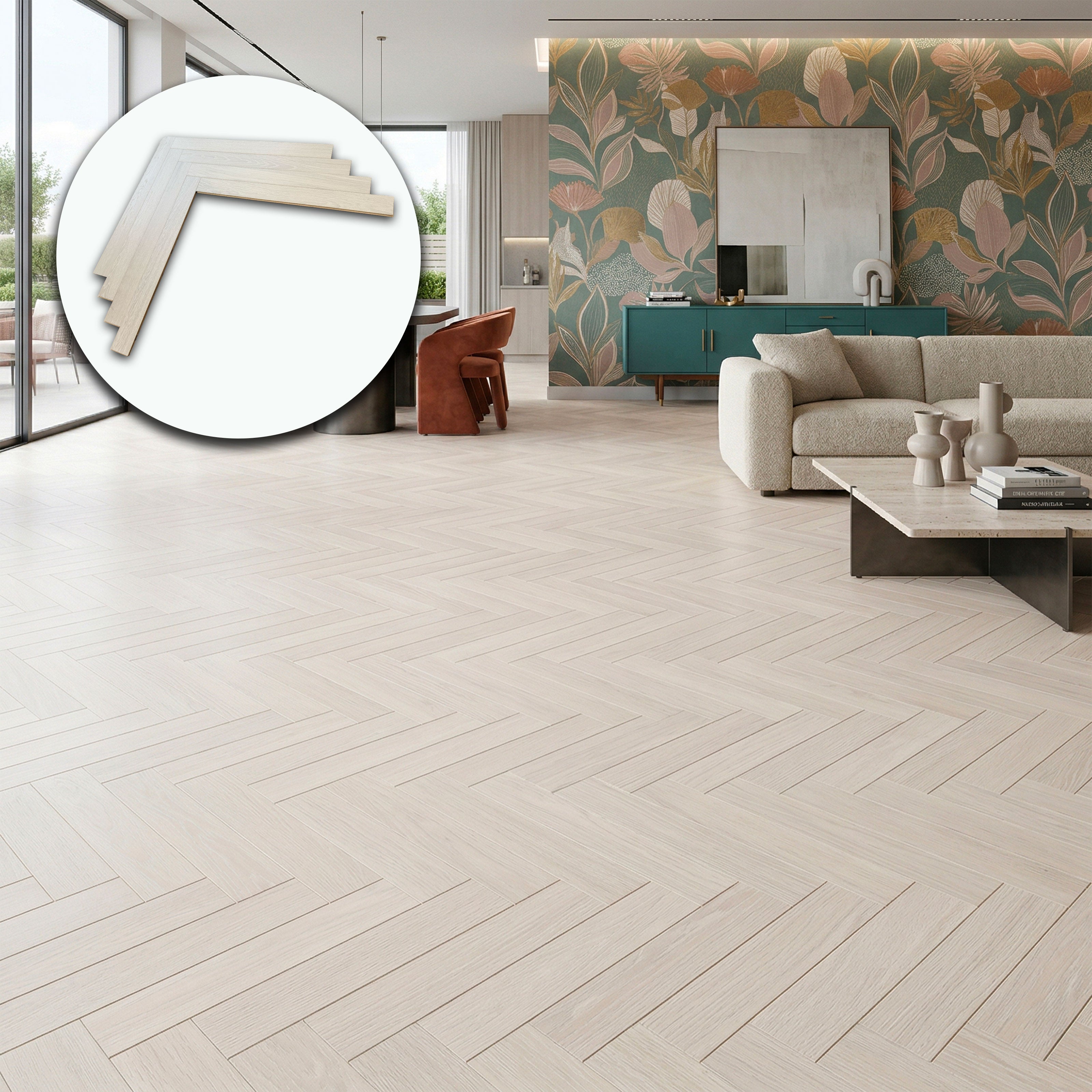 €29,99MQ *STOCK LUXURY* Lotti da 58mq Parquet ROVERE SBIANCATO spina italiana spazz. 14,5x90x900mm (3mm nobile) - Eternal Parquet