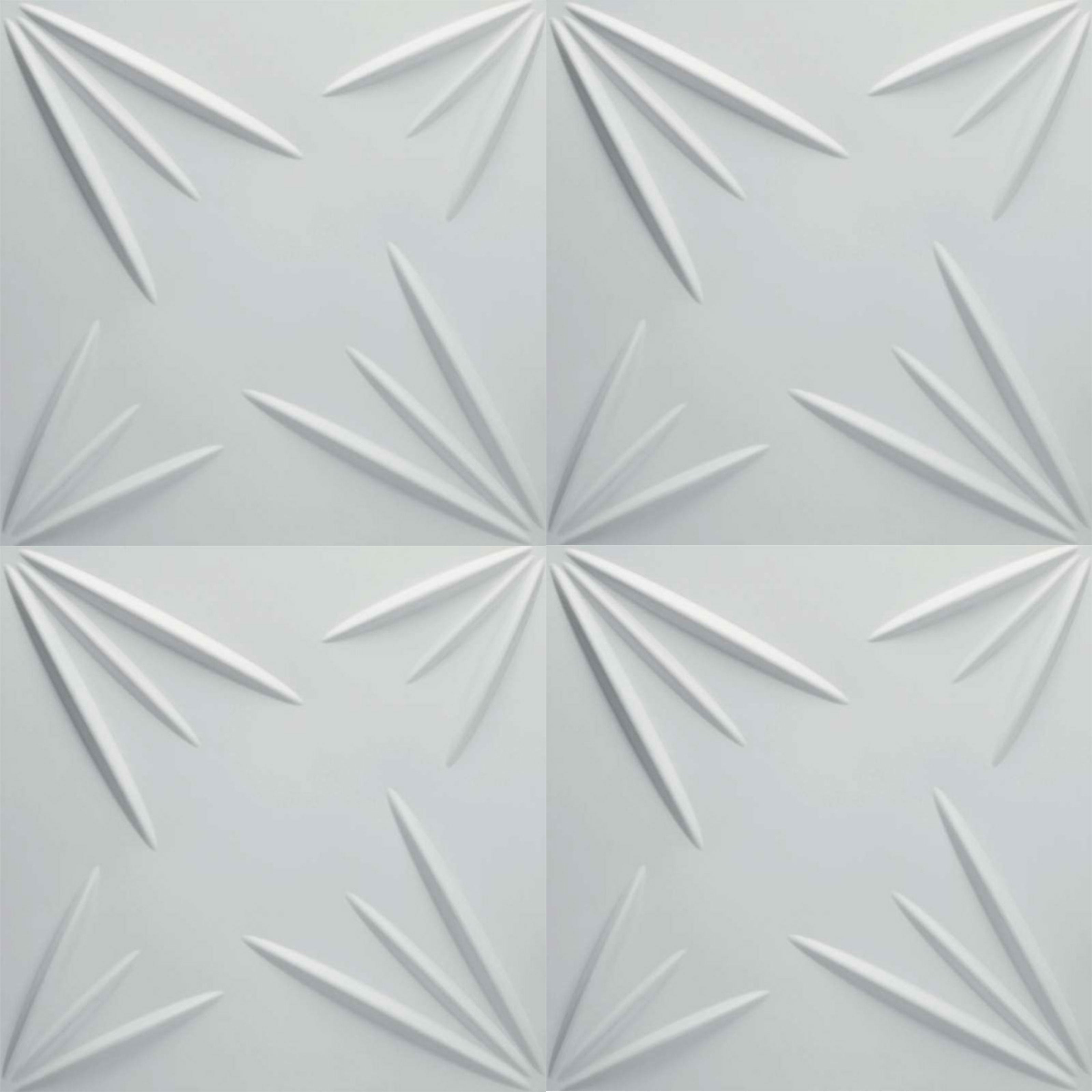 €1,99 Pannello in fibra naturale a parete 3D, rivestimento di lusso 3D 50X50cm BIANCO verniciabile STELLE - Eternal Parquet