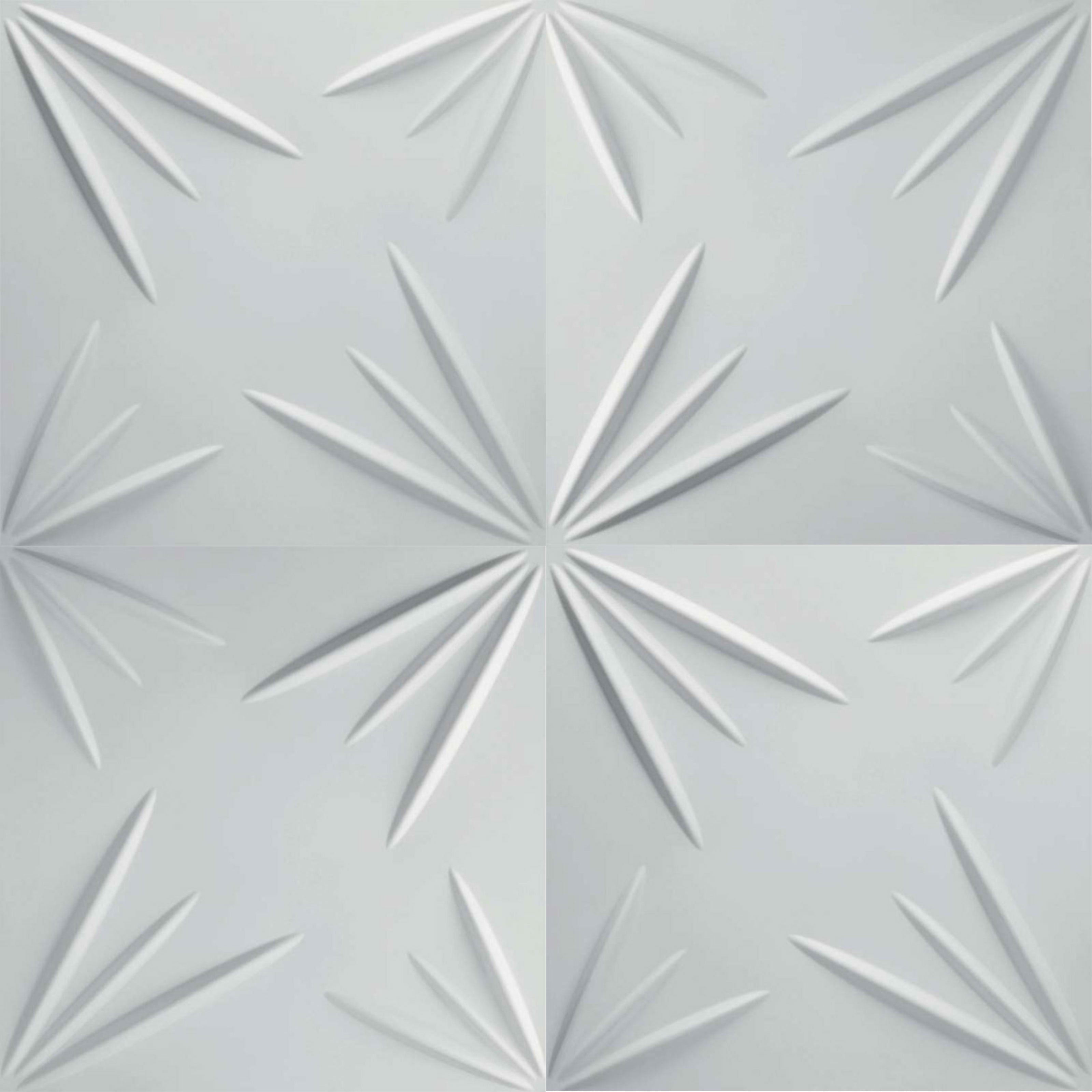 €1,99 Pannello in fibra naturale a parete 3D, rivestimento di lusso 3D 50X50cm BIANCO verniciabile STELLE - Eternal Parquet