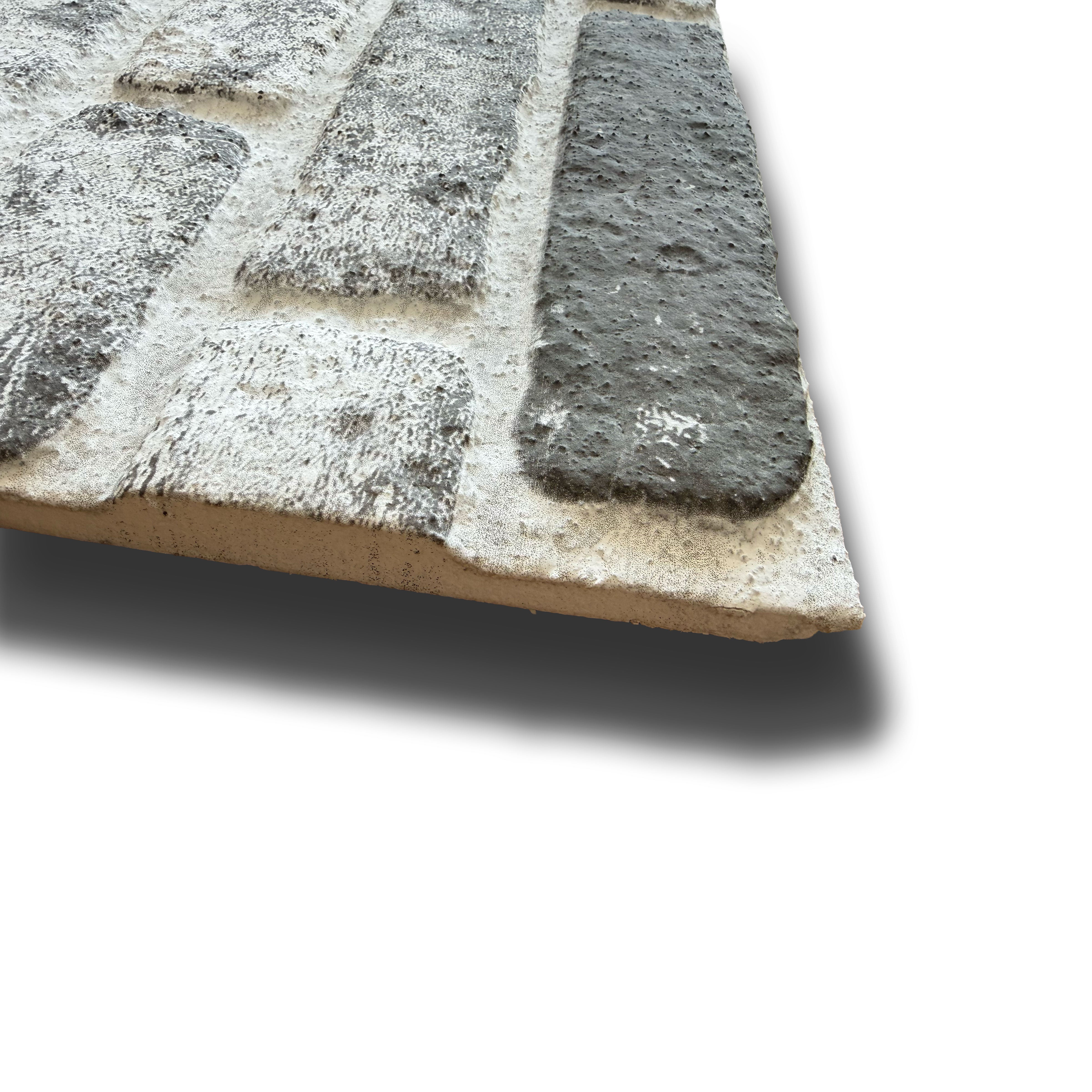 CAPPOTTO esterno - interno isolante in STYROFOAM 3D spess.2cm (120x50cm) con resine e malta mattoni Bianchi e neri - Eternal Parquet