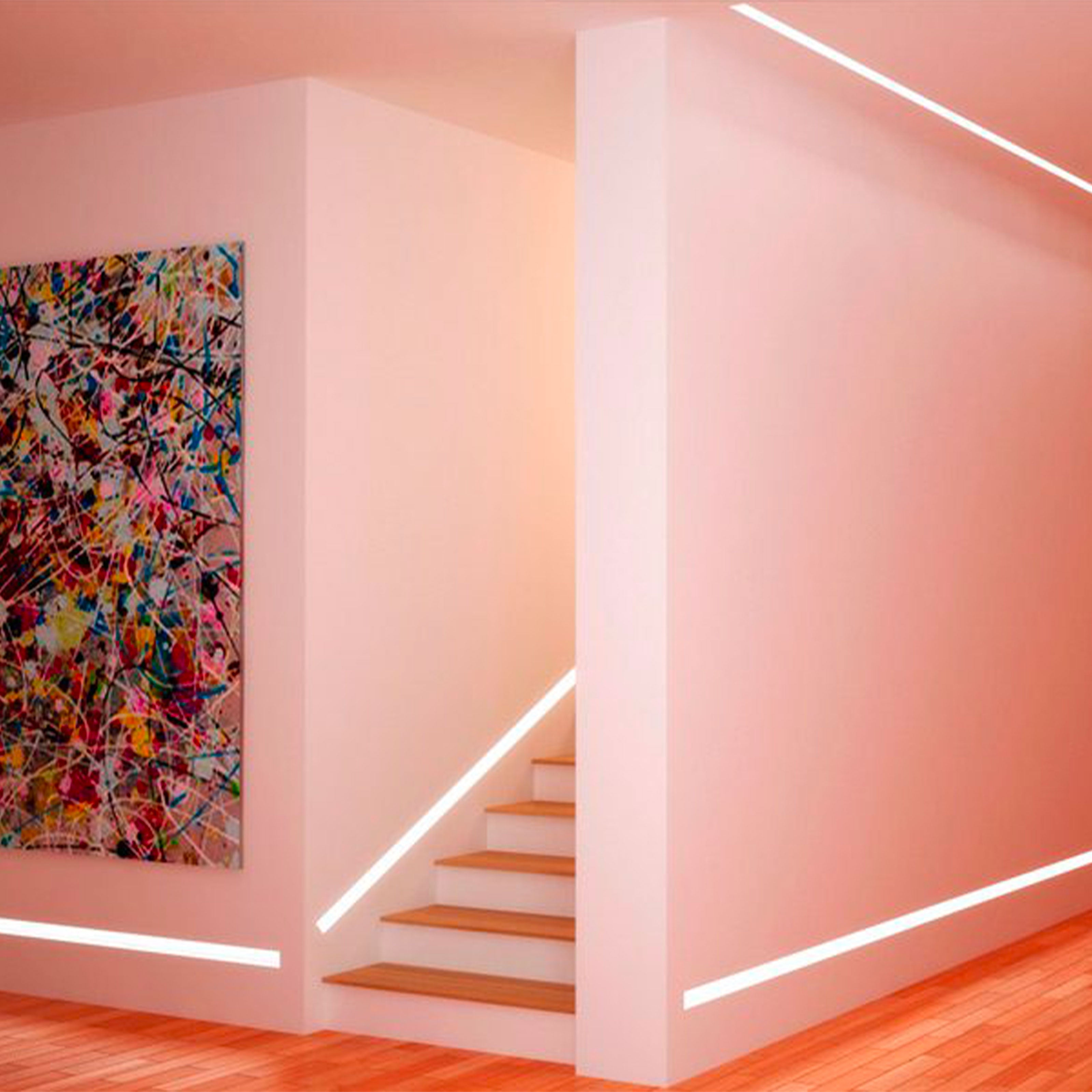 *STOCK* Angolo a "T" per Striscia In Gesso Ceramico ad incasso predisp. LED 90x150x205mm - Eternal Parquet