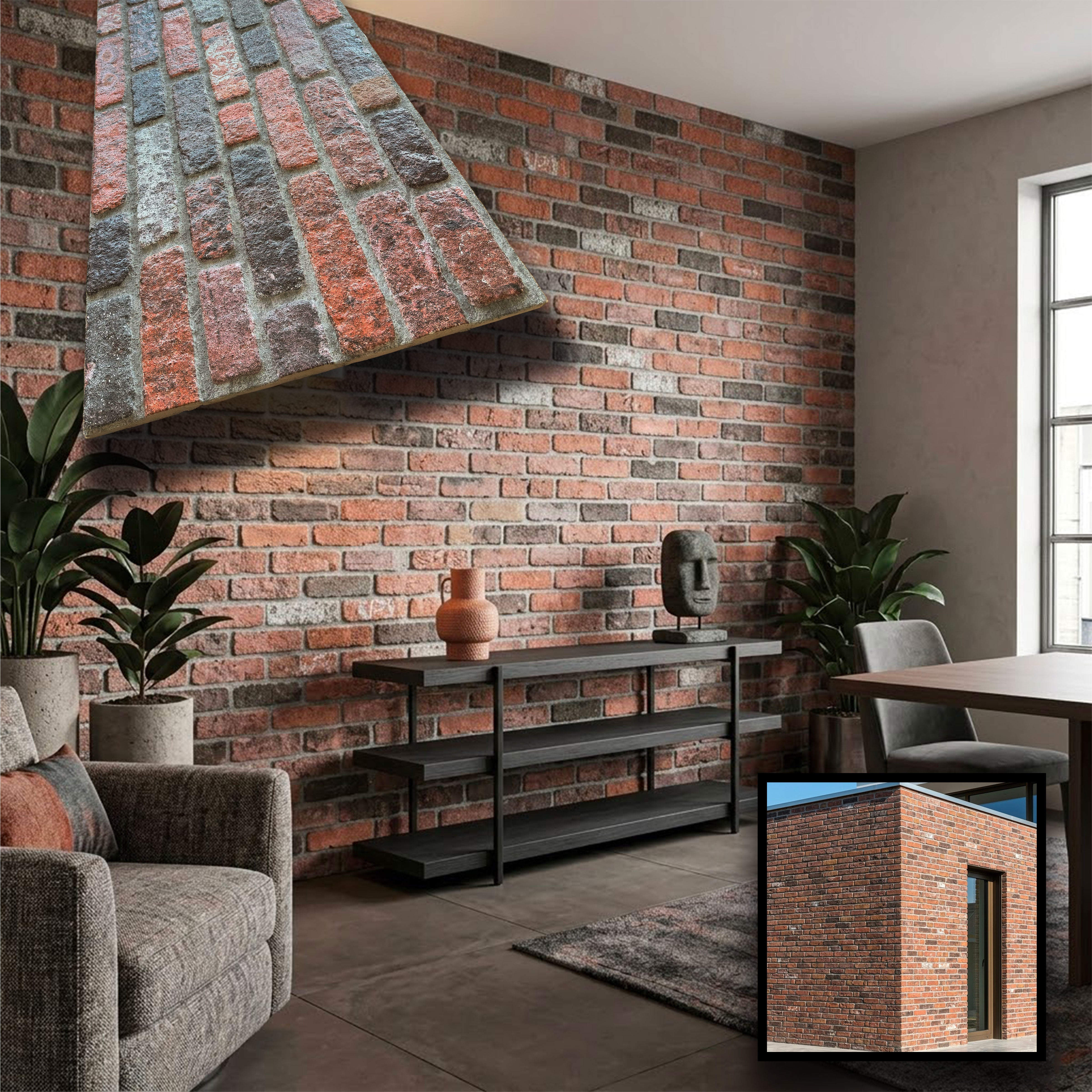 CAPPOTTO esterno - interno isolante in STYROFOAM 3D spess.2cm (120x50cm) con resine e malta mattoni cotti - Eternal Parquet