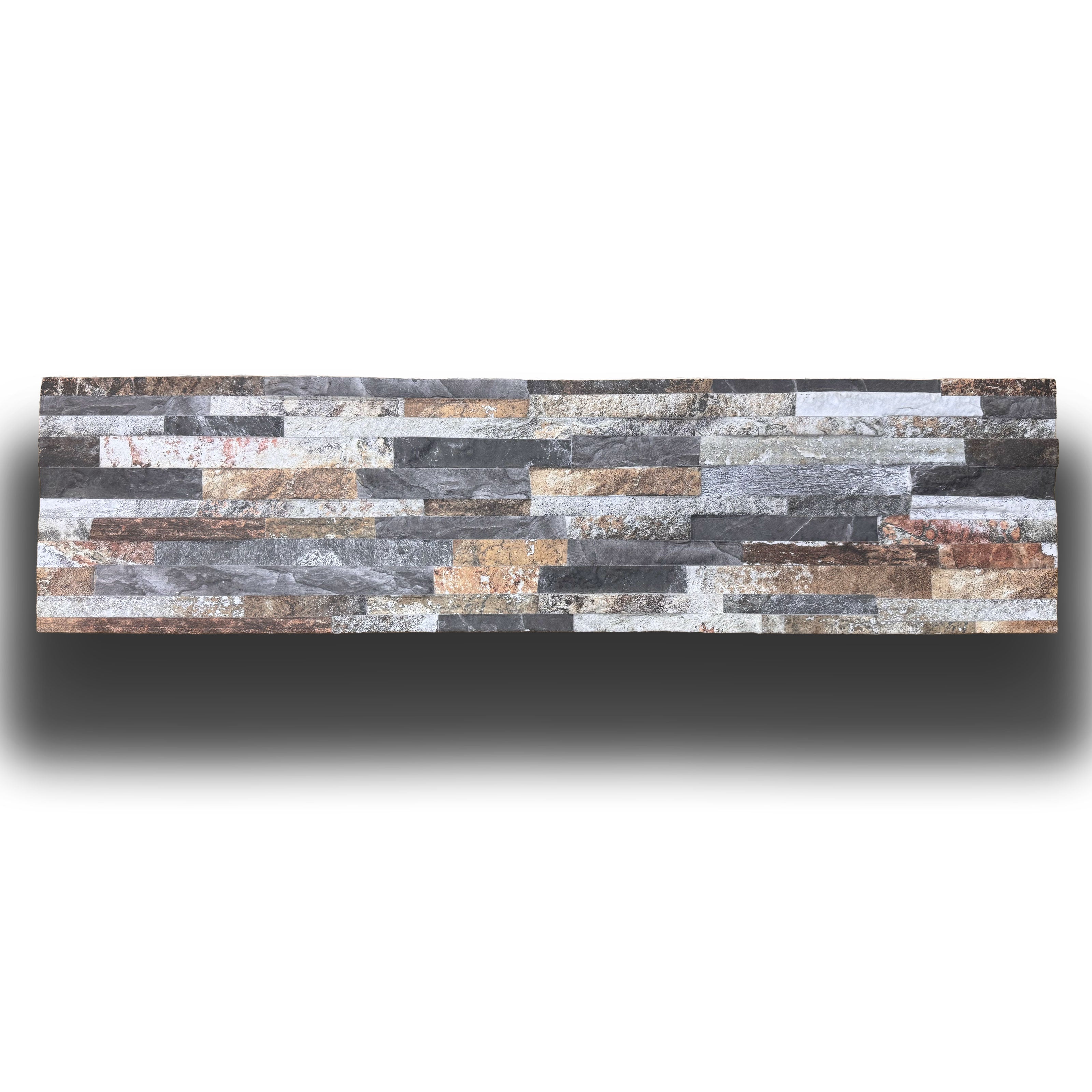 CAPPOTTO esterno - interno isolante in STYROFOAM 3D sp.2cm (120x30cm) con sabbiatura e malta Pietra mista