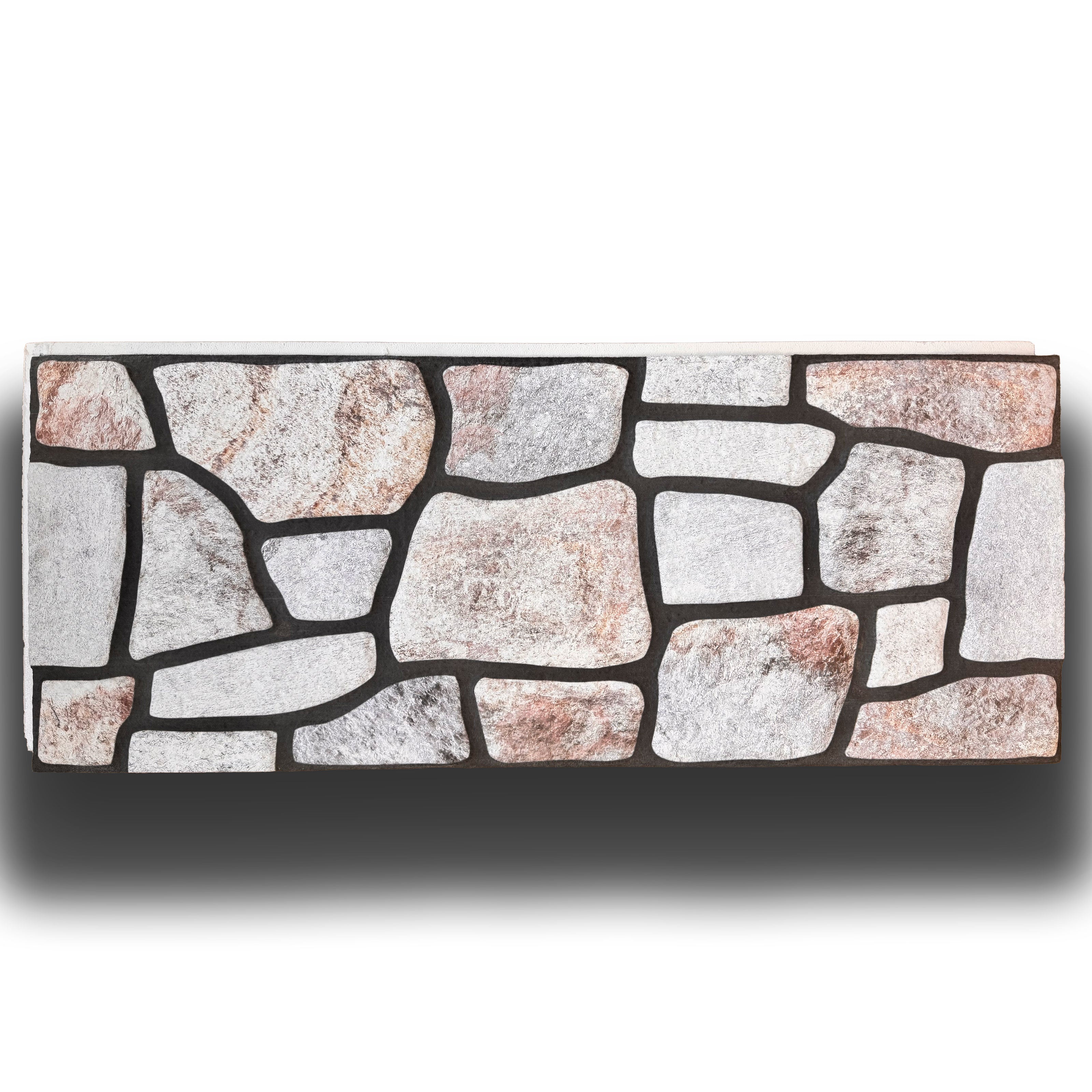 CAPPOTTO esterno - interno isolante in STYROFOAM 3D spess. 3,5cm (120x50cm) con resine e malta Pietra levigata