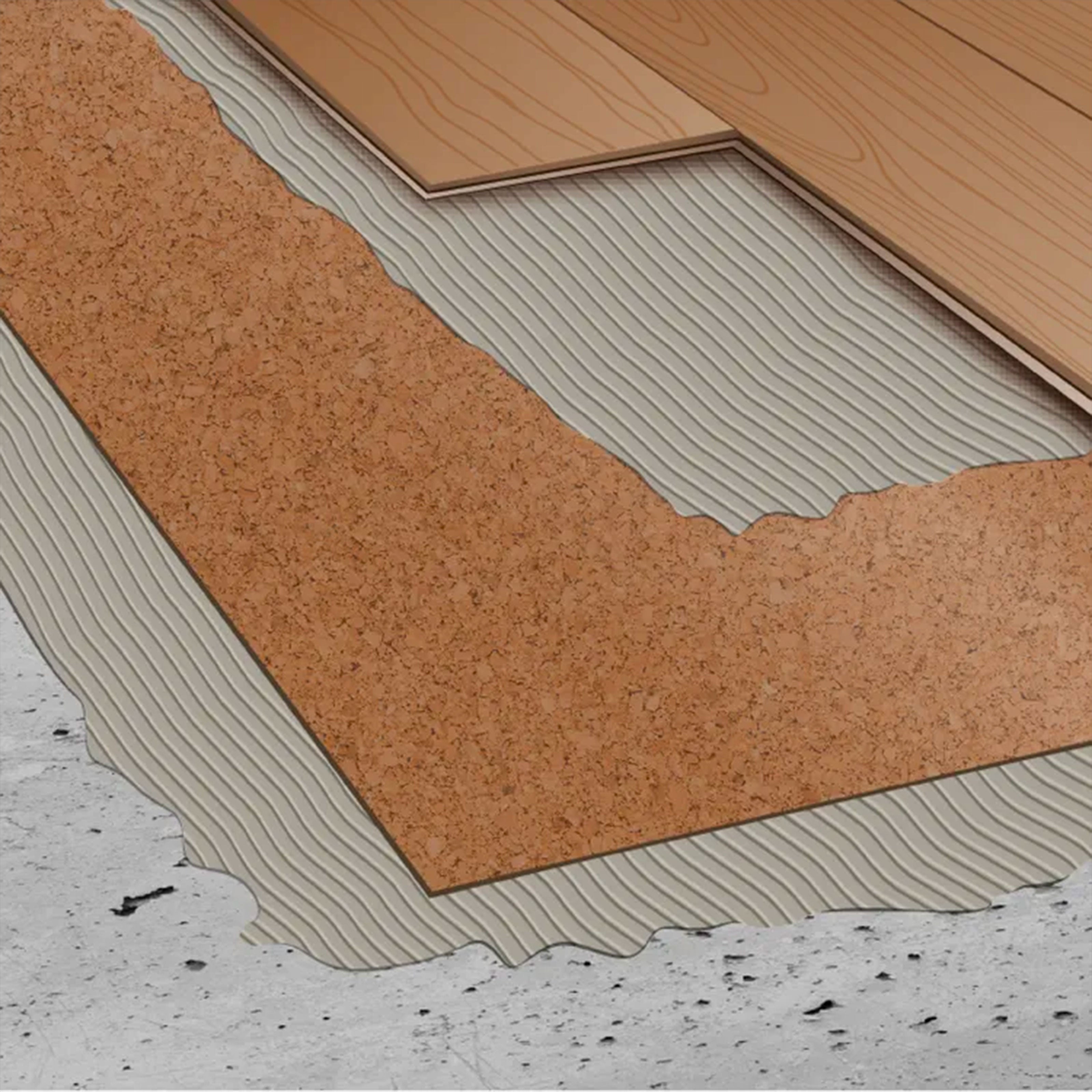 rotolo da 10mq di Tappetino materassino per Laminati e Parquet in sughero da 2mm - Eternal Parquet