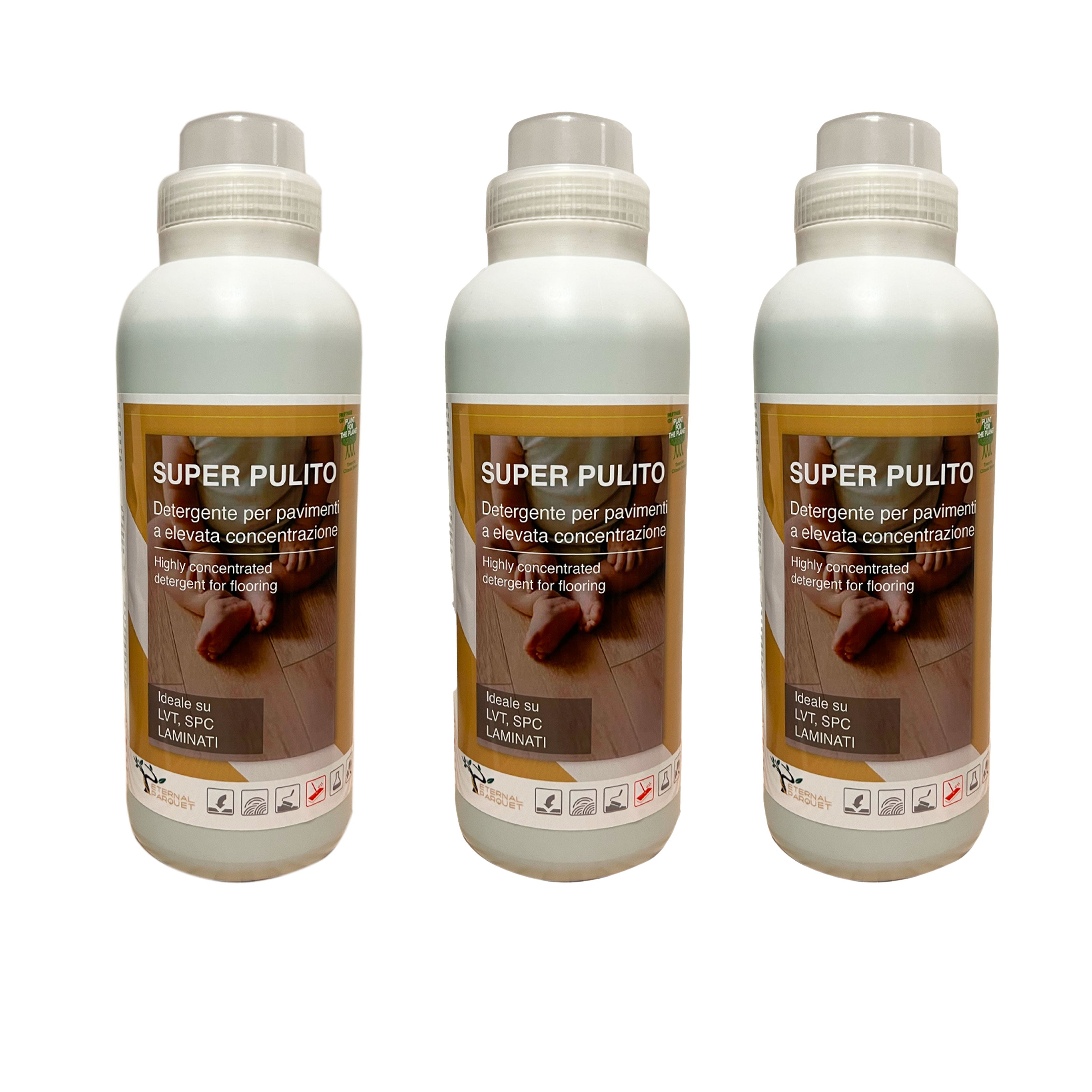 il #n1 - SUPER PULITO SPC, LVT, Laminati, parquet e resine SPORCO INTENSO- detergente NATURALE a PH NEUTRO ultraconcentrato profumato - Di Eternal Parquet - Eternal Parquet