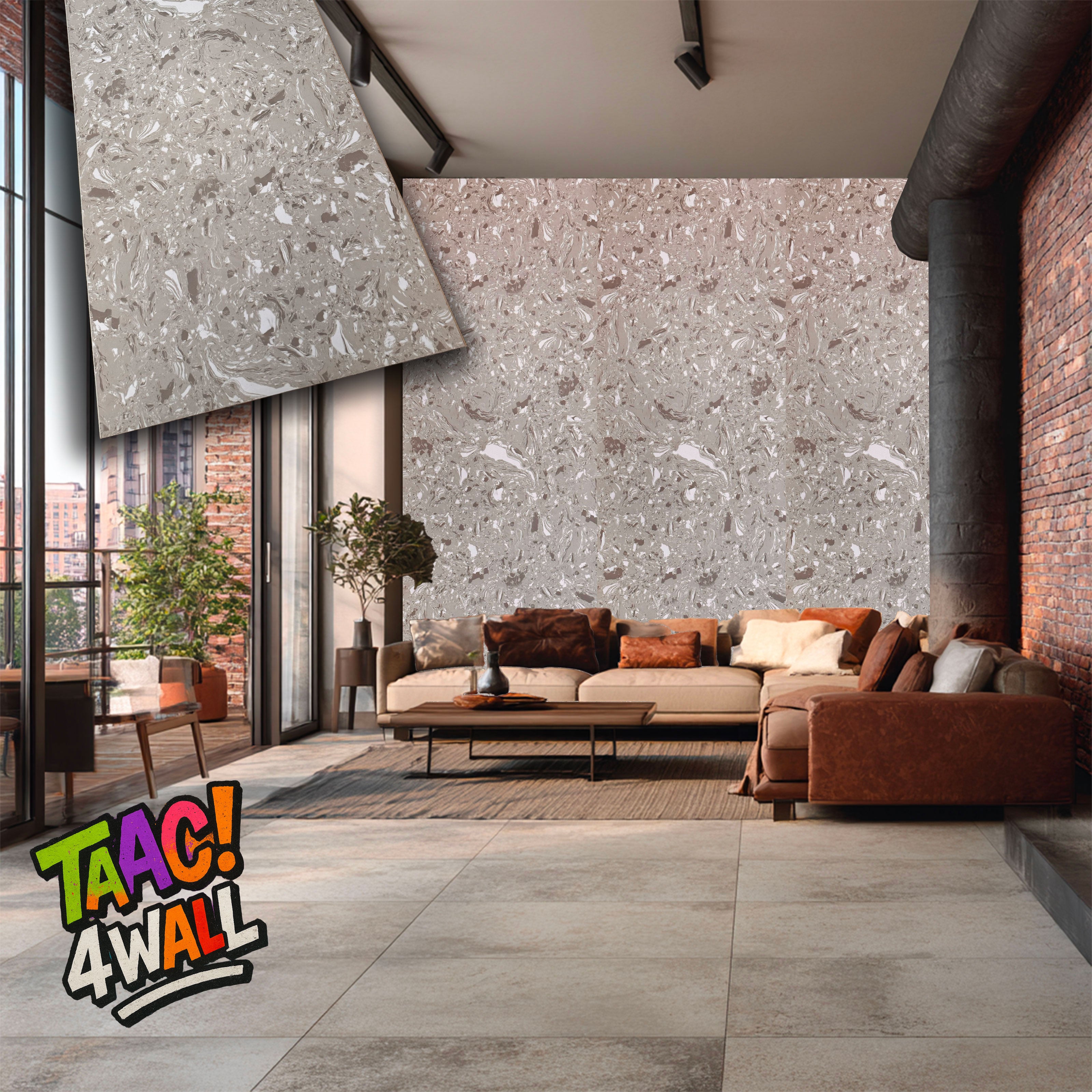 €16,99mq TAAC! 4WALL pacco da 5,76mq (4 pannelli) rivestimento a parete SPC Click 5x600x2400mm ANDROMEDA - Eternal Parquet
