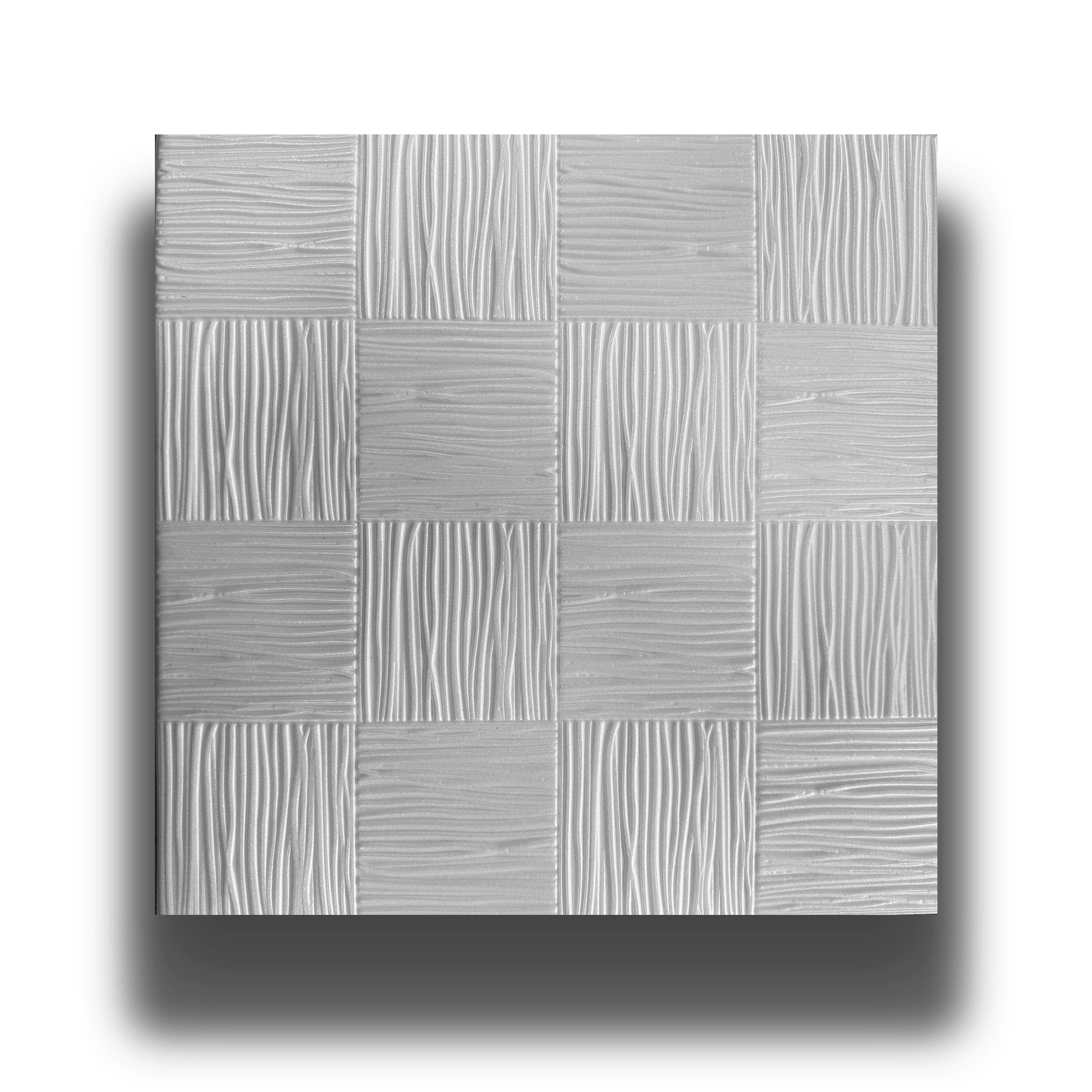 10 o 20mq (40 oppure 80 pezzi) di pannello decorativo 3D a soffitto in EPS isolante 50x50cm TERRA - Eternal Parquet