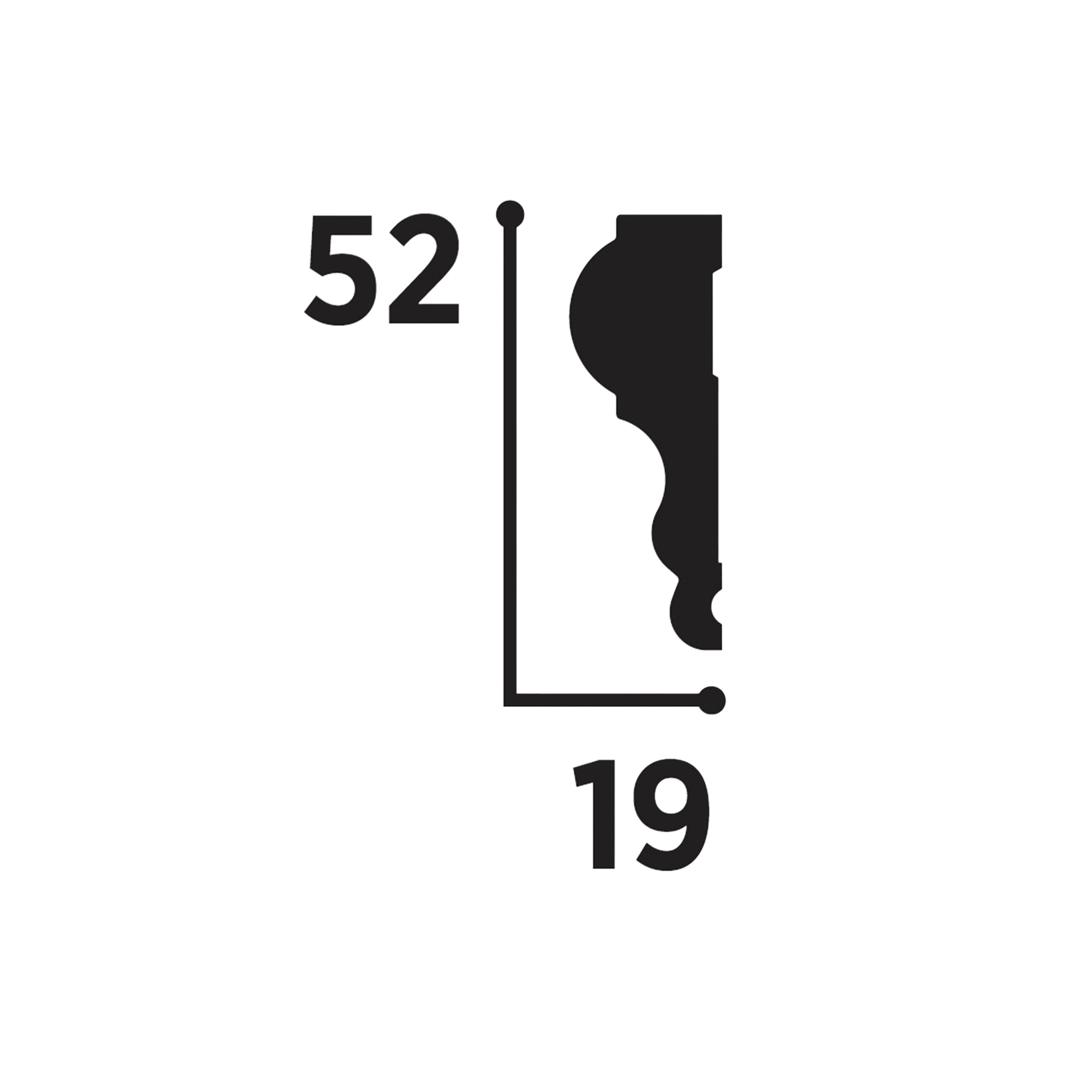 TORO per boiserie o Battiscopa in POLIMERI FeelingWood-HD 52x19mm - BIANCO (prezzo al metro) - Eternal Parquet