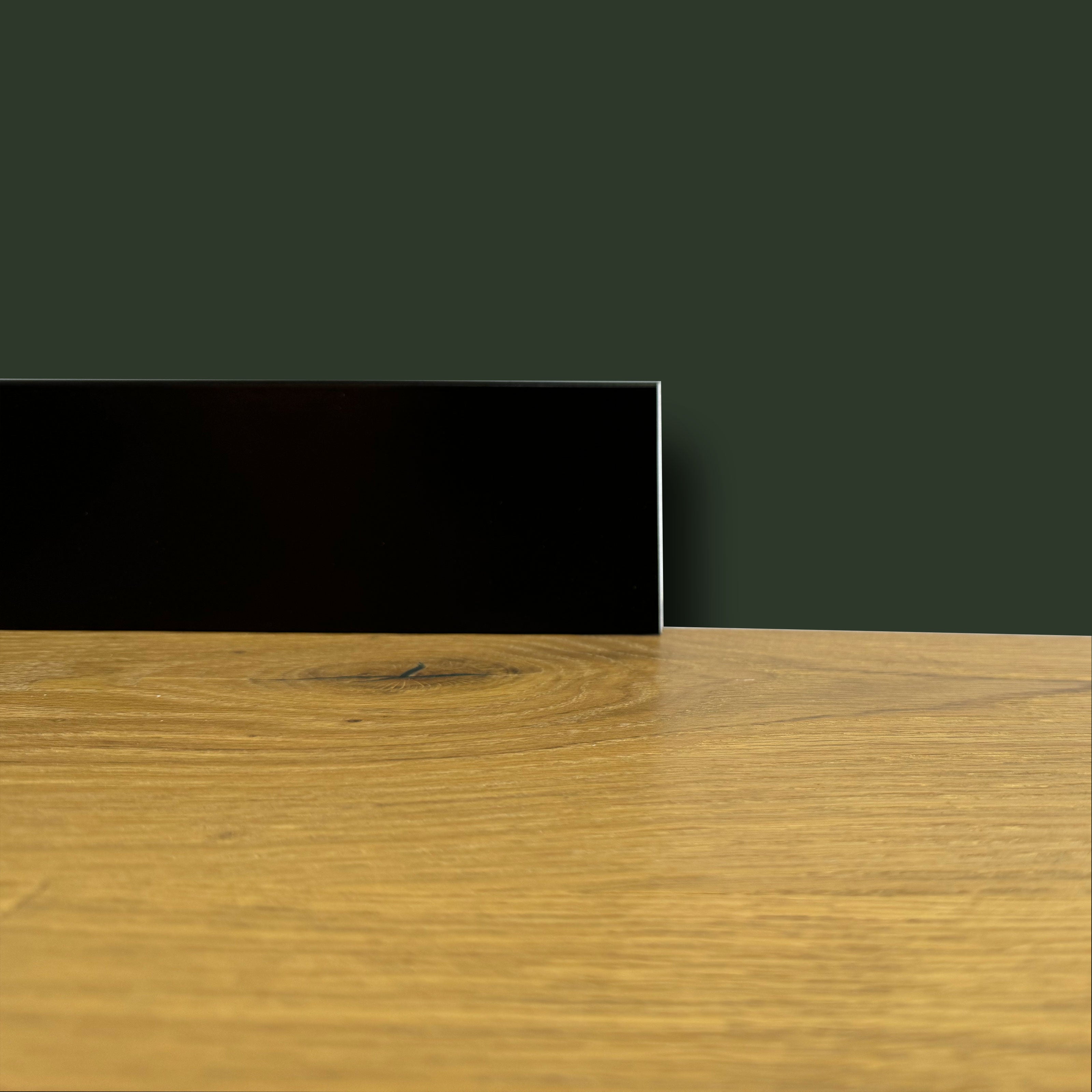 BATTISCOPA ZOCCOLINO SQUADRATO in FIBRA DI LEGNO COMPATTA 80X15 NERO (TOTAL BLACK) - Eternal Parquet