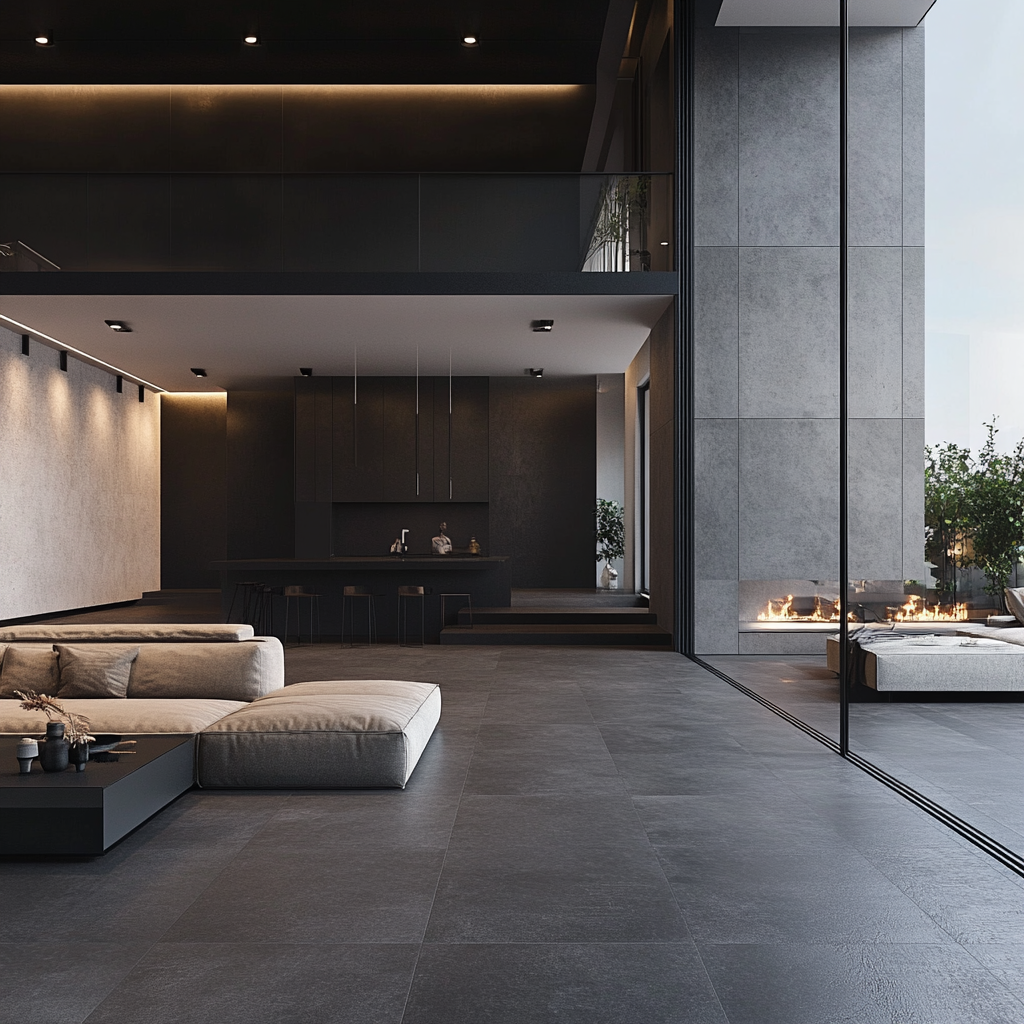 TAAC! il Pavimento SPC in Polvere di Pietra Fast-click 5mm (sp.4+1) eff. Cemento 610X305mm mod. VEGA - Eternal Parquet