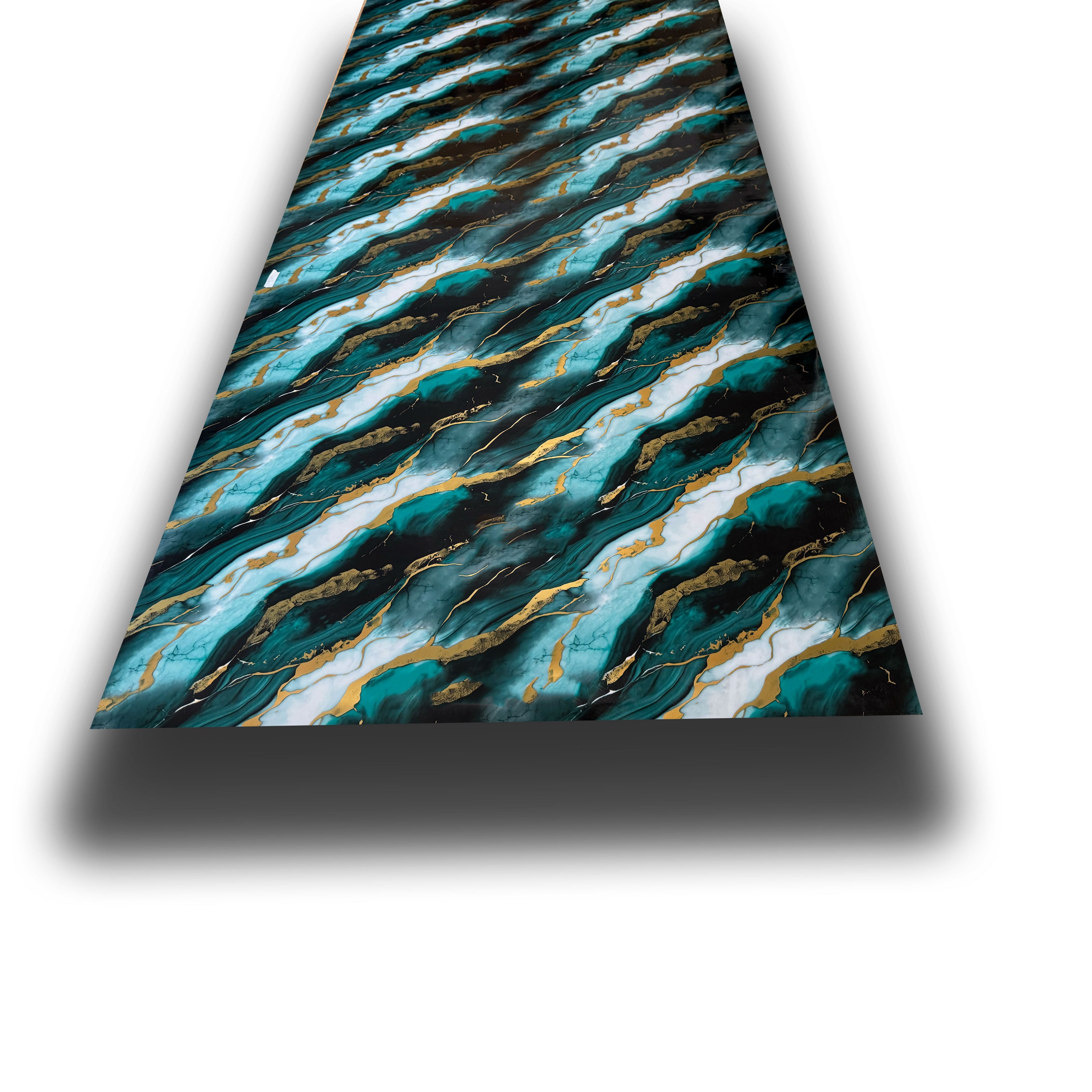 Rotolo da 3,6mq Rivestimento AUTOADESIVO in SXP thermo/acustico MARMO LUCIDO HI-RES 1200x3000x2,5mm HYDRO. Col. PLD-2031 GREEN - Eternal Parquet