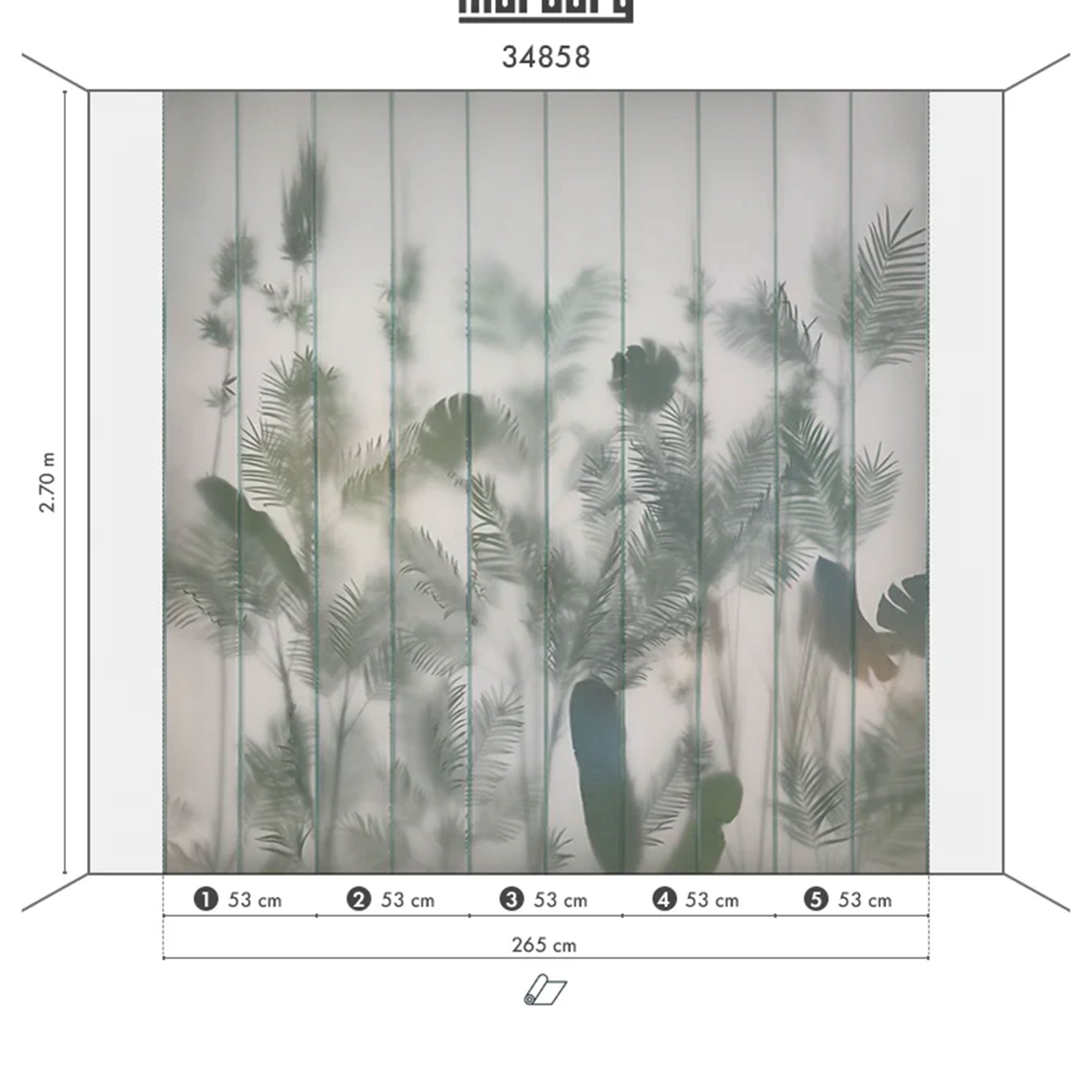 Pannello 265x270cm di Carta da Parati TNT a modulo raccordabile continuativo Voyager VETRO BIG Eternal Parquet