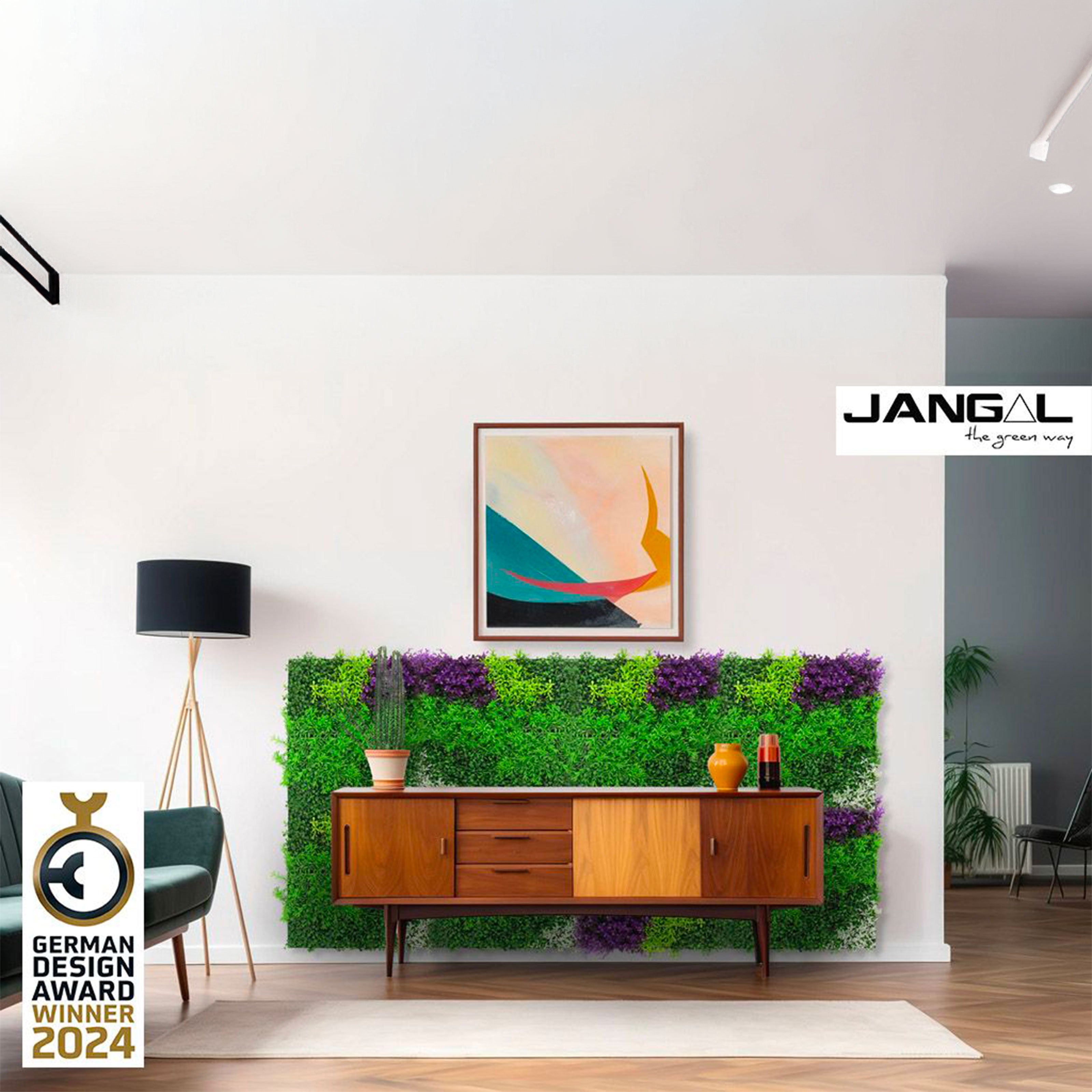 JANGAL Pannelli acustici Modulabili in FLORA sintetica ULTRAREALISTICA 52x52cm mod. VIOLET - Eternal Parquet