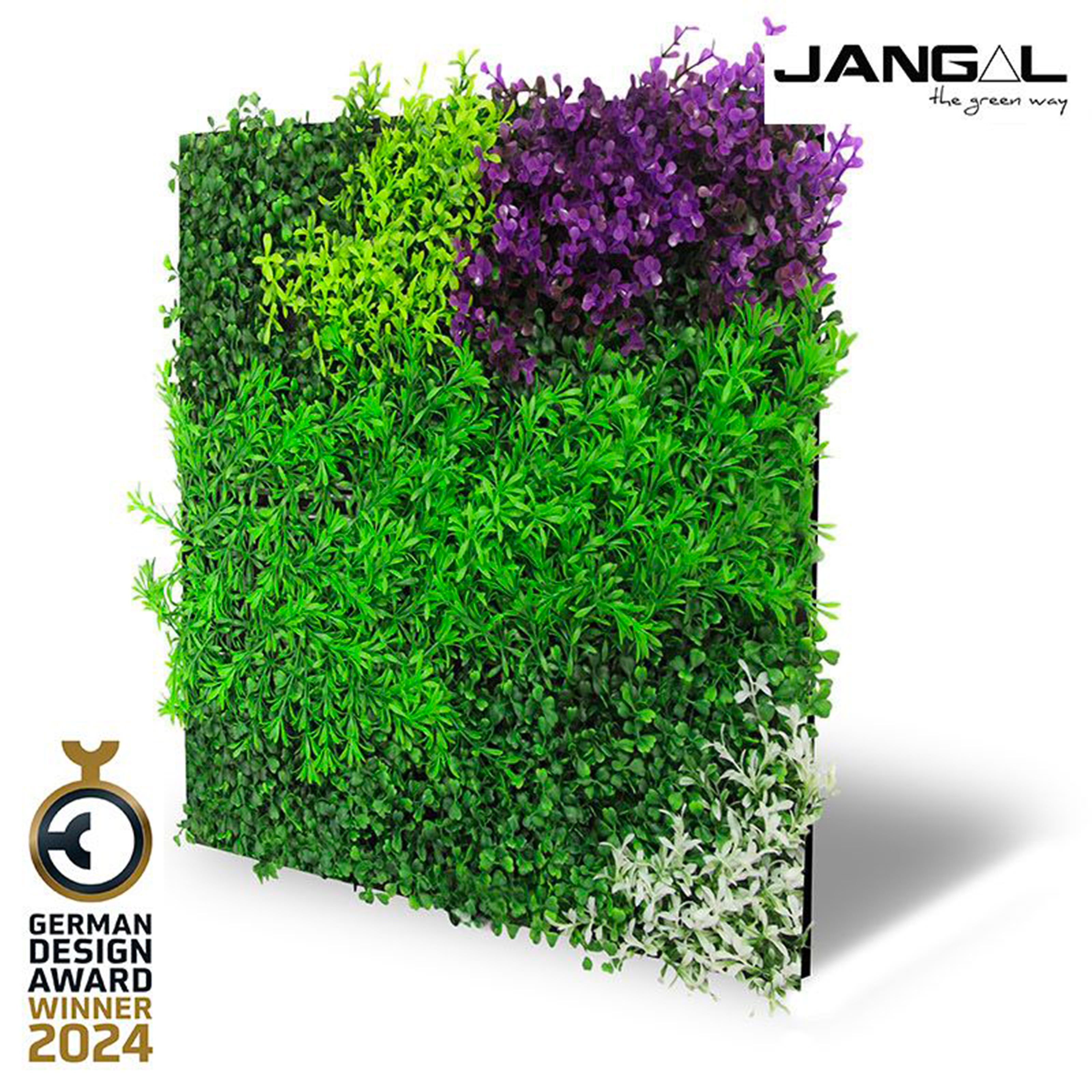 Pannello Acustico Decorativo JANGAL In Flora Sintetica Ultrarealistica - Misura 52x52 Cm, Colore Violetto, Fonoassorbente