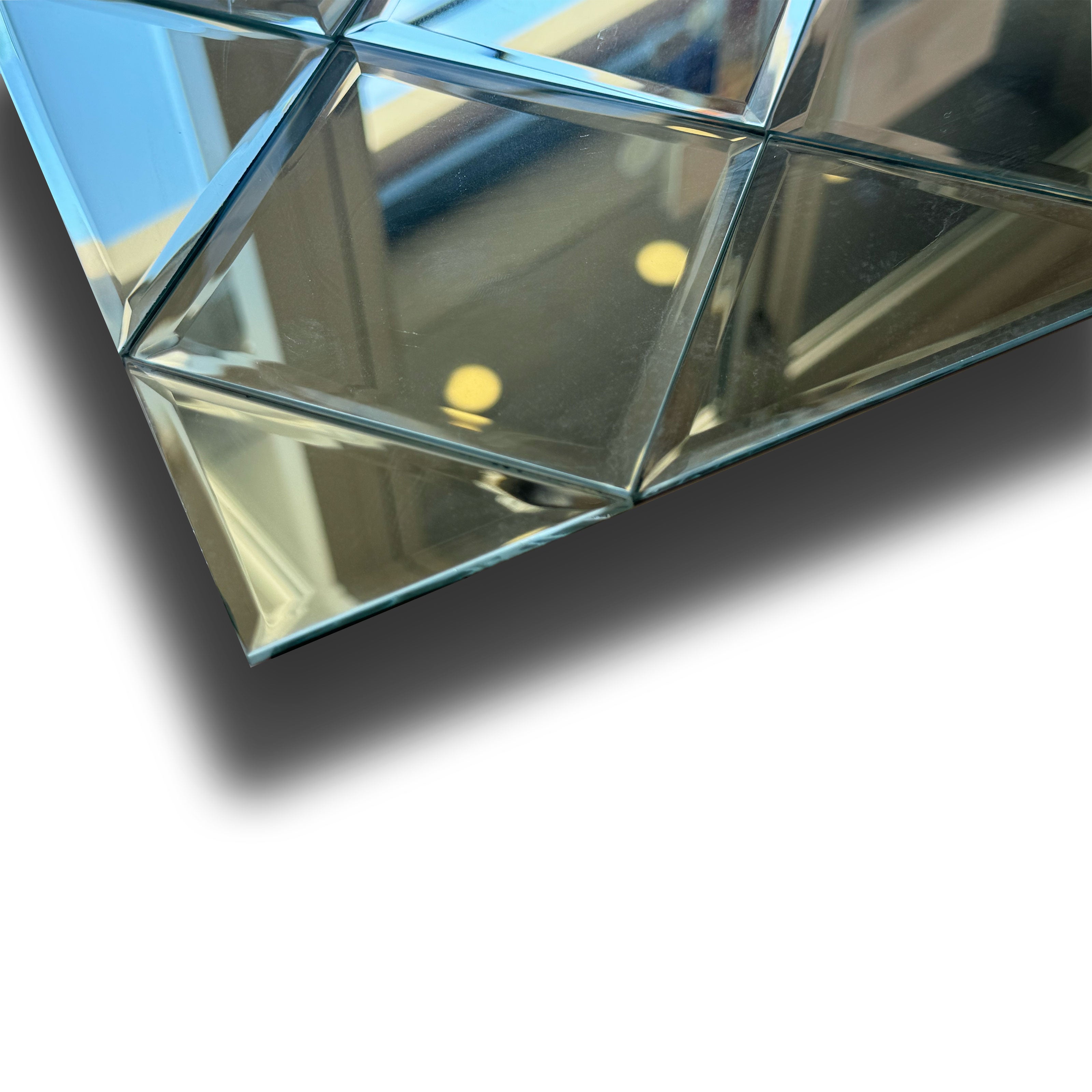 TOP di GAMMA! Piastrella autoadesiva in VETRO lucido ROMBI 30x30cm (sp. 3mm) color NATURALE, idrofobo. (Copia) - Eternal Parquet