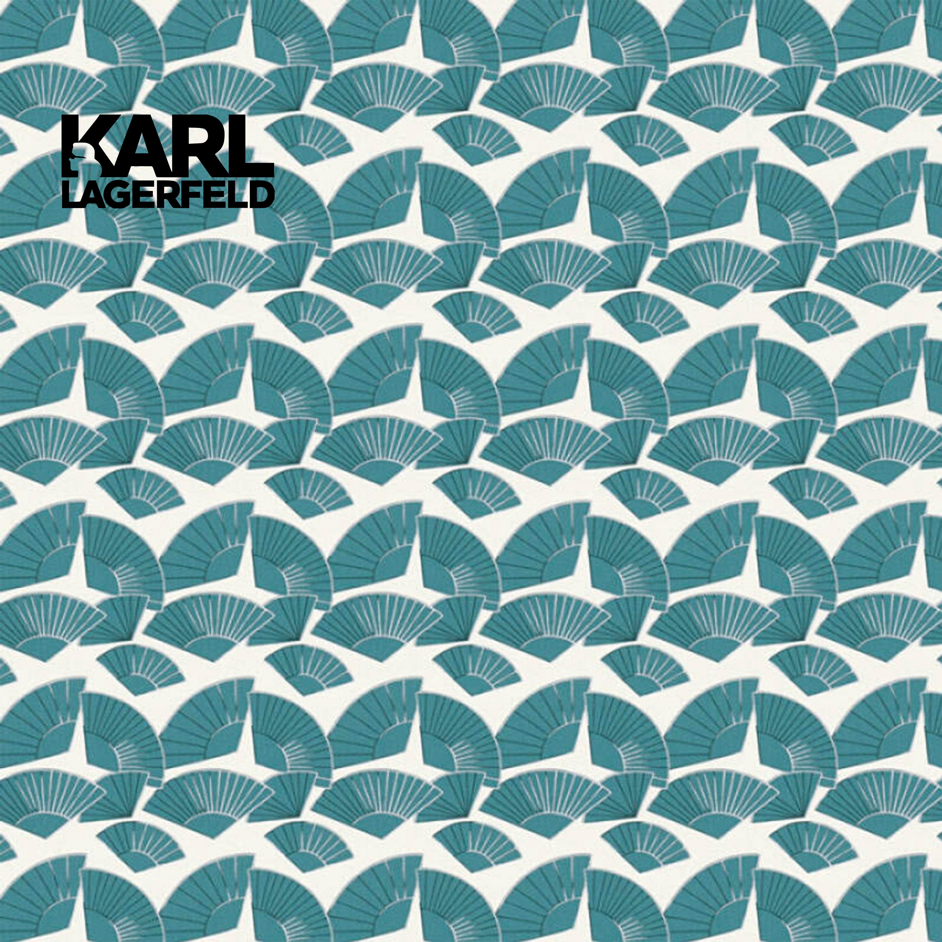 5,32mq Rotolo Carta da Parati griffata KARL LAGERFELD in TNT a rilievo multigloss PREMIUM 10,05x0,53mt cod. 37847-2 - Eternal Parquet