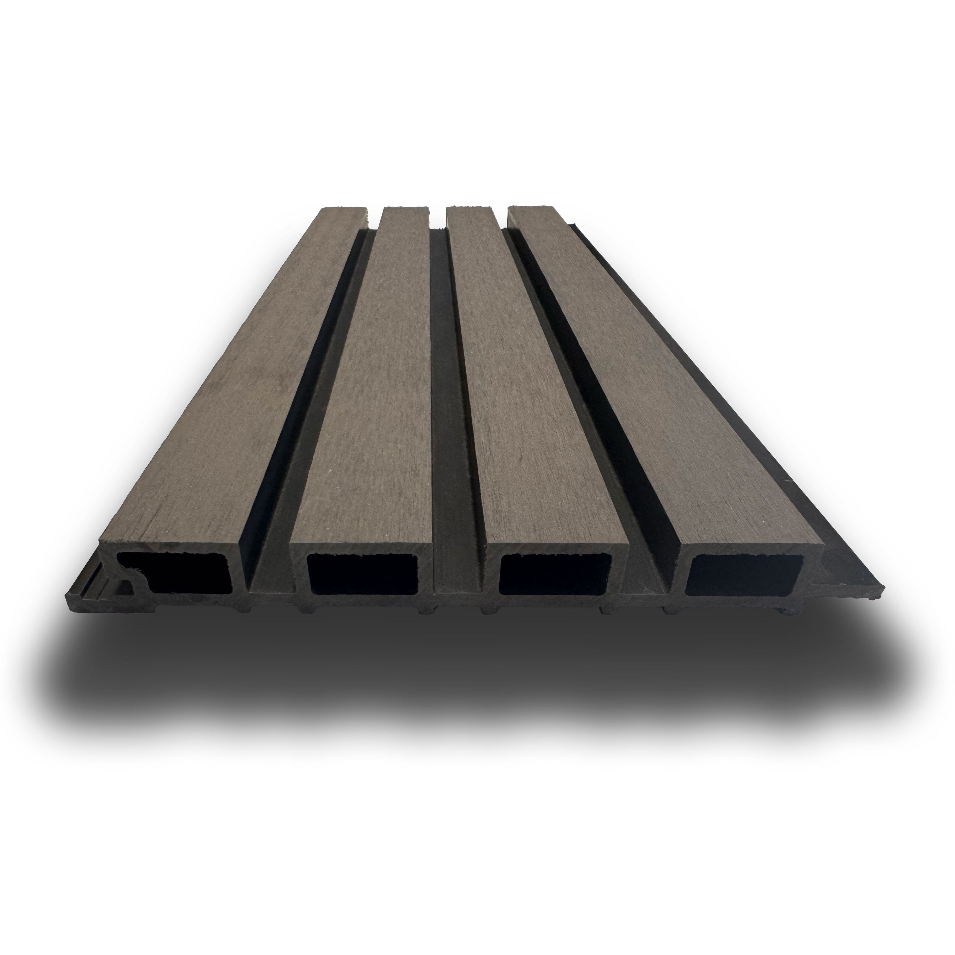 Barra intera WPC rivestimento esterno a lamelli 219x26x2900mm (LxSxA) con tasselli omaggio Coffee o Grey - Eternal Parquet