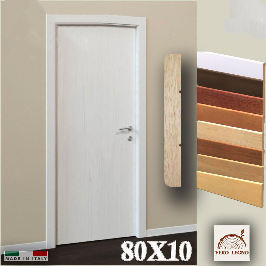 Door and window skirting frame in solid wood AYOUS 80x10