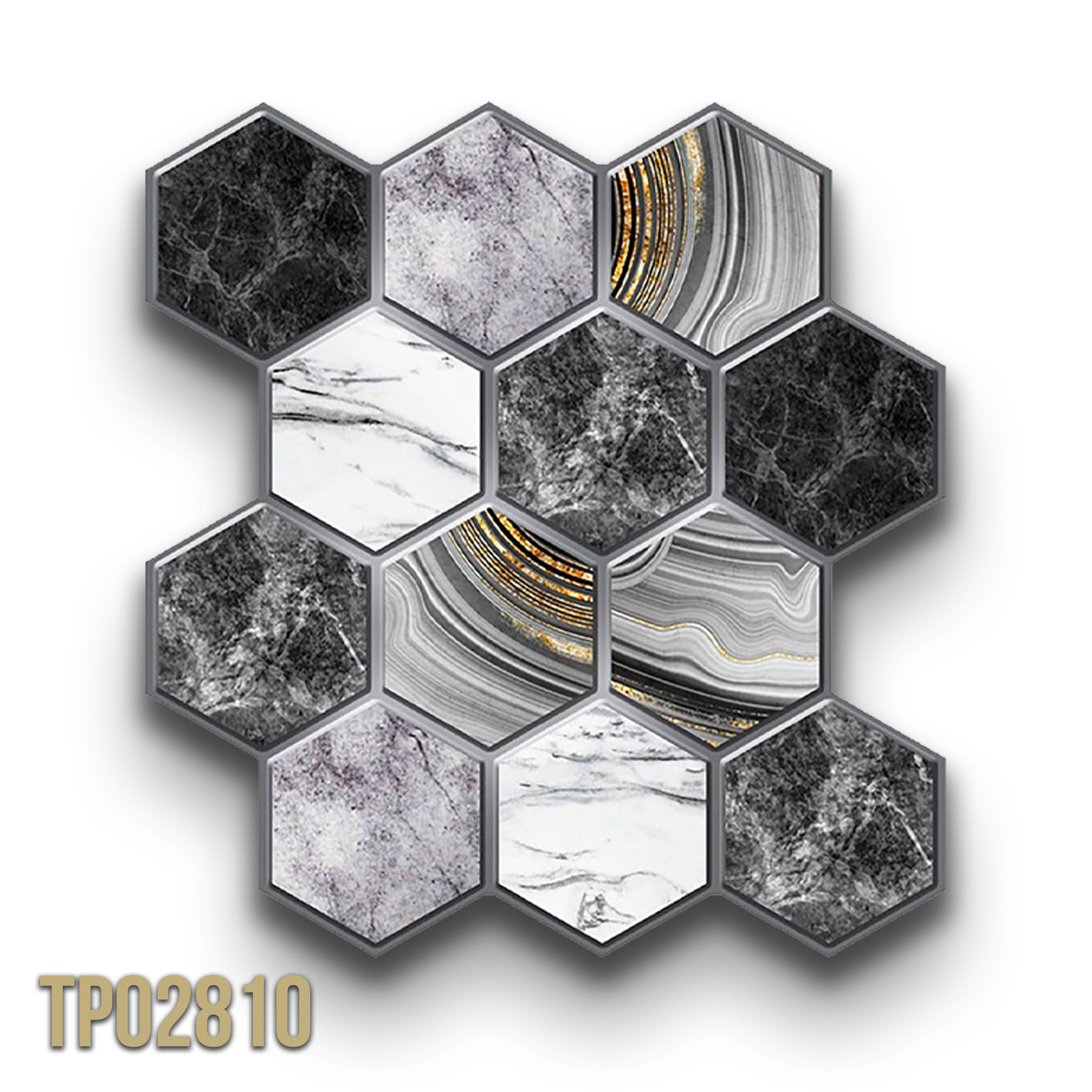 pacco da 4 Pannelli 3D Autoadesivi in PVC 30X30cm vari decori ultrarealistici ideali per bagni e cucine - Eternal Parquet