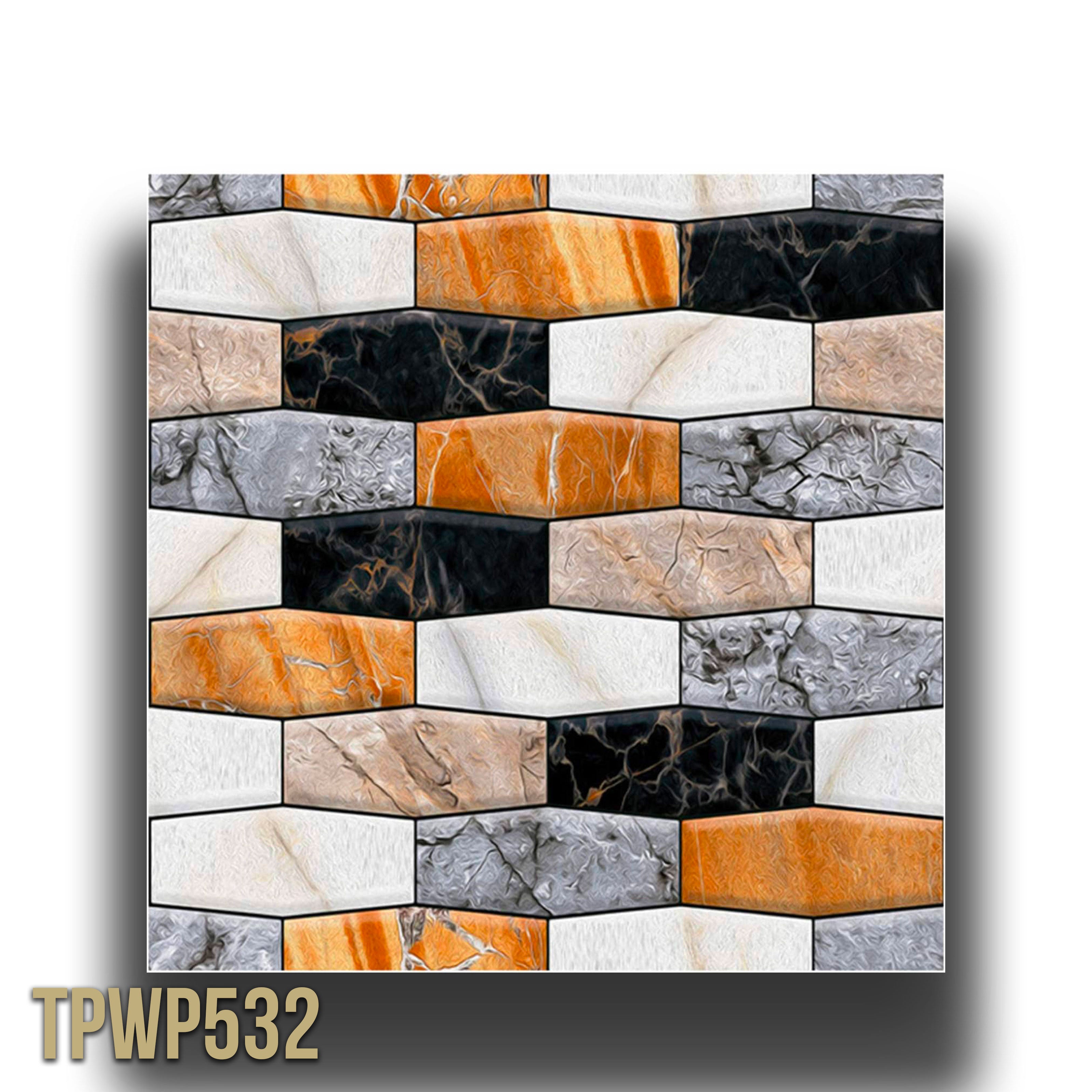 pacco da 4 Pannelli 3D Autoadesivi in PVC 30X30cm vari decori ultrarealistici ideali per bagni e cucine - Eternal Parquet