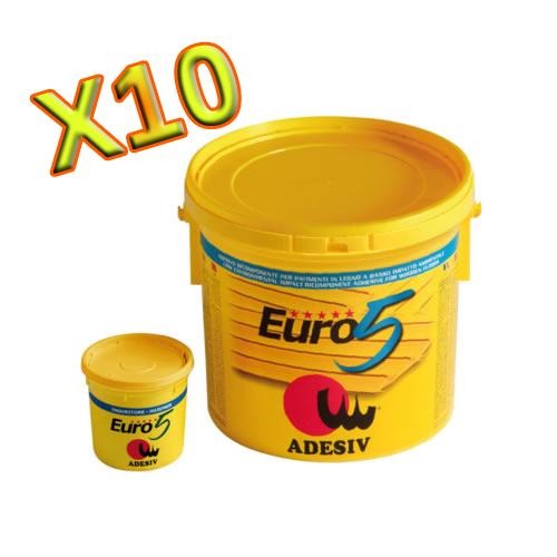 Colla Adesivo Euro 5 bicomponente epossi-poliuretanico per pavimenti in legno 10 Kg