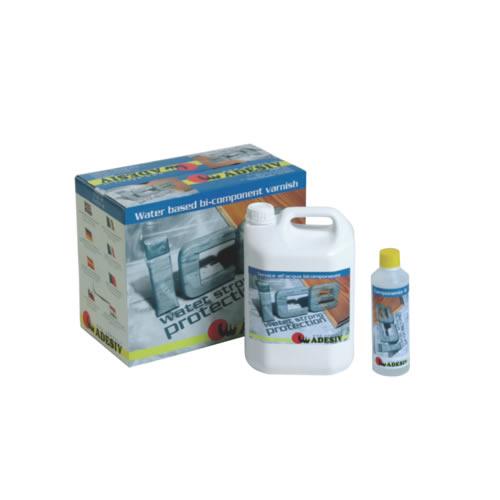 Vernice ICE bicomponente all'acqua ad alta resistenza colore naturale per pavimento in legno parquet 5.5Lt