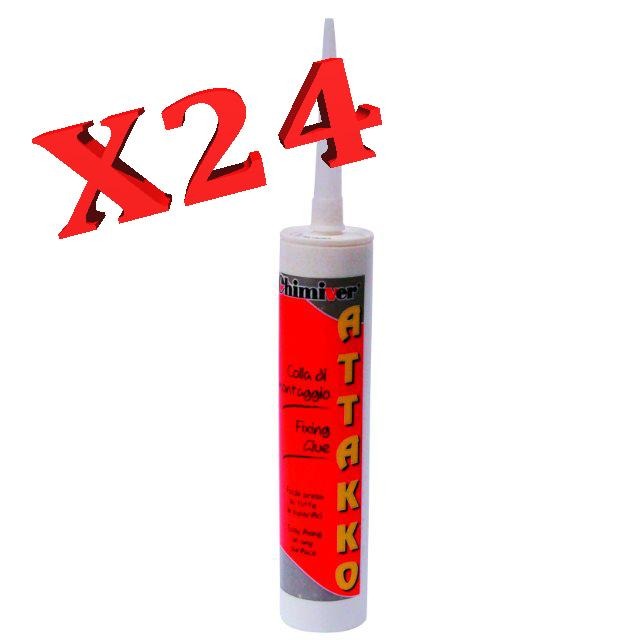 Attakko colla adesivo per battiscopa zoccoli profili ecc 310ml X 12 o 24 Pezzi ! - Eternal Parquet