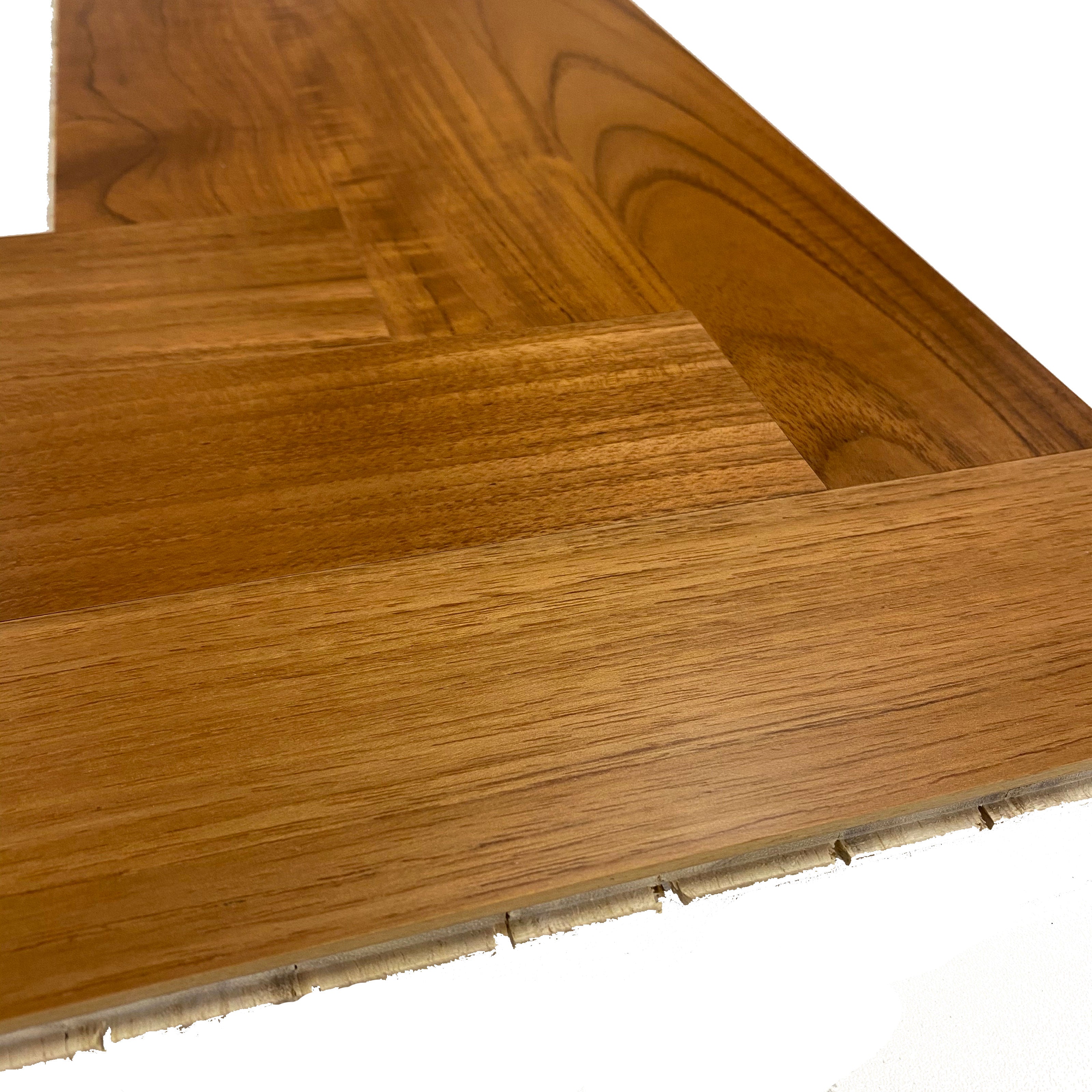 €64,90 Parquet prefinito in Teak Asia 10x70x490 (4mm nobile) semilucido non bisellato anche SPINA - Eternal Parquet