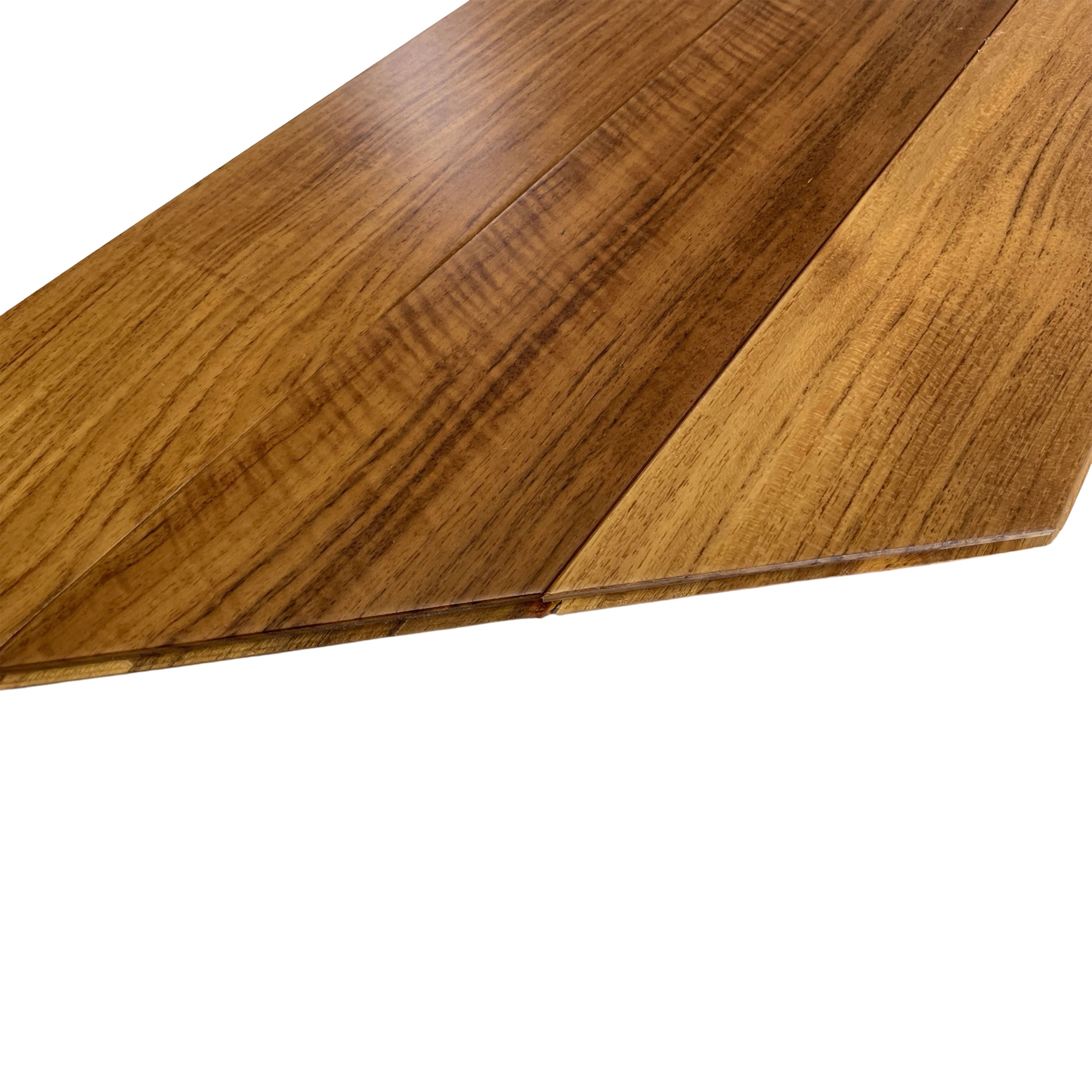 Parquet prefinito massiccio Teak Asia prima scelta Spina Francese (Chevron) vernice eco Satinata 10x90x510 - Eternal Parquet