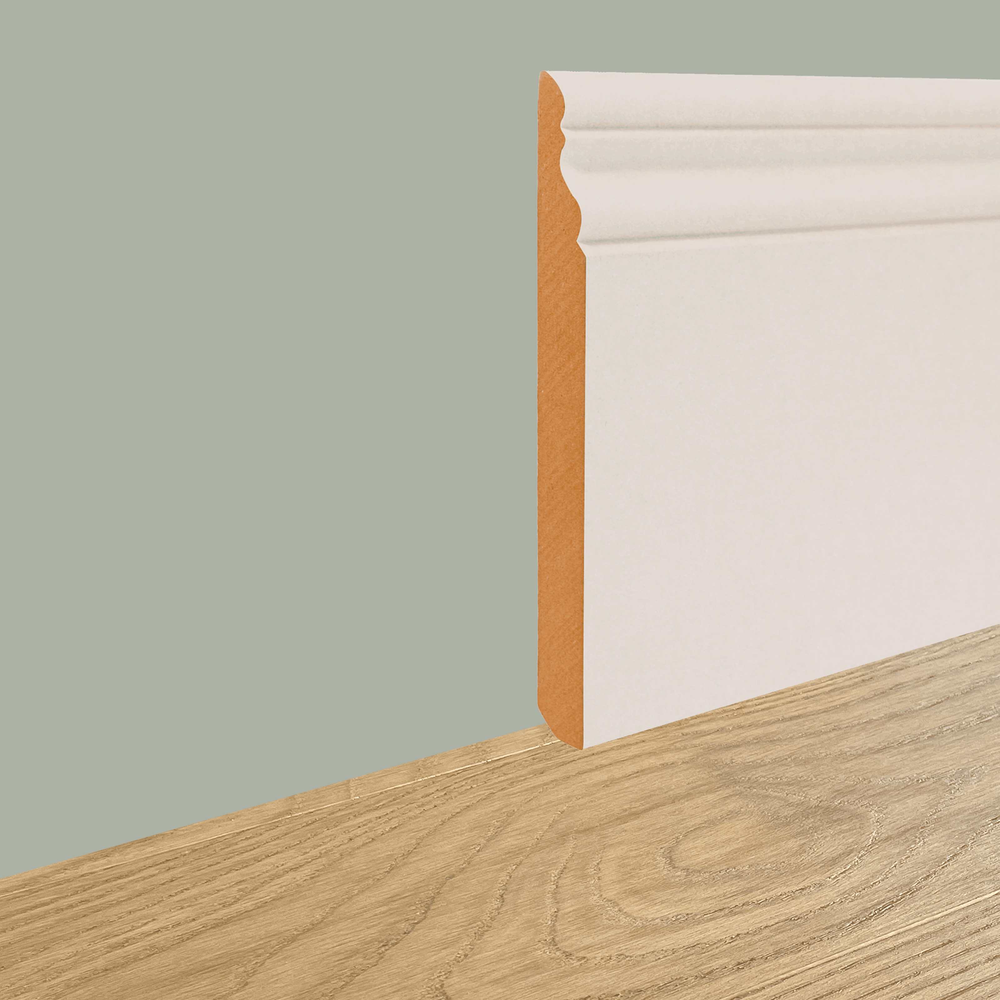 96ML Battiscopa Gran Ducale Fibra di Legno H120/140/180 LACCATO bianco, grezzo o ral 9010 - Eternal Parquet