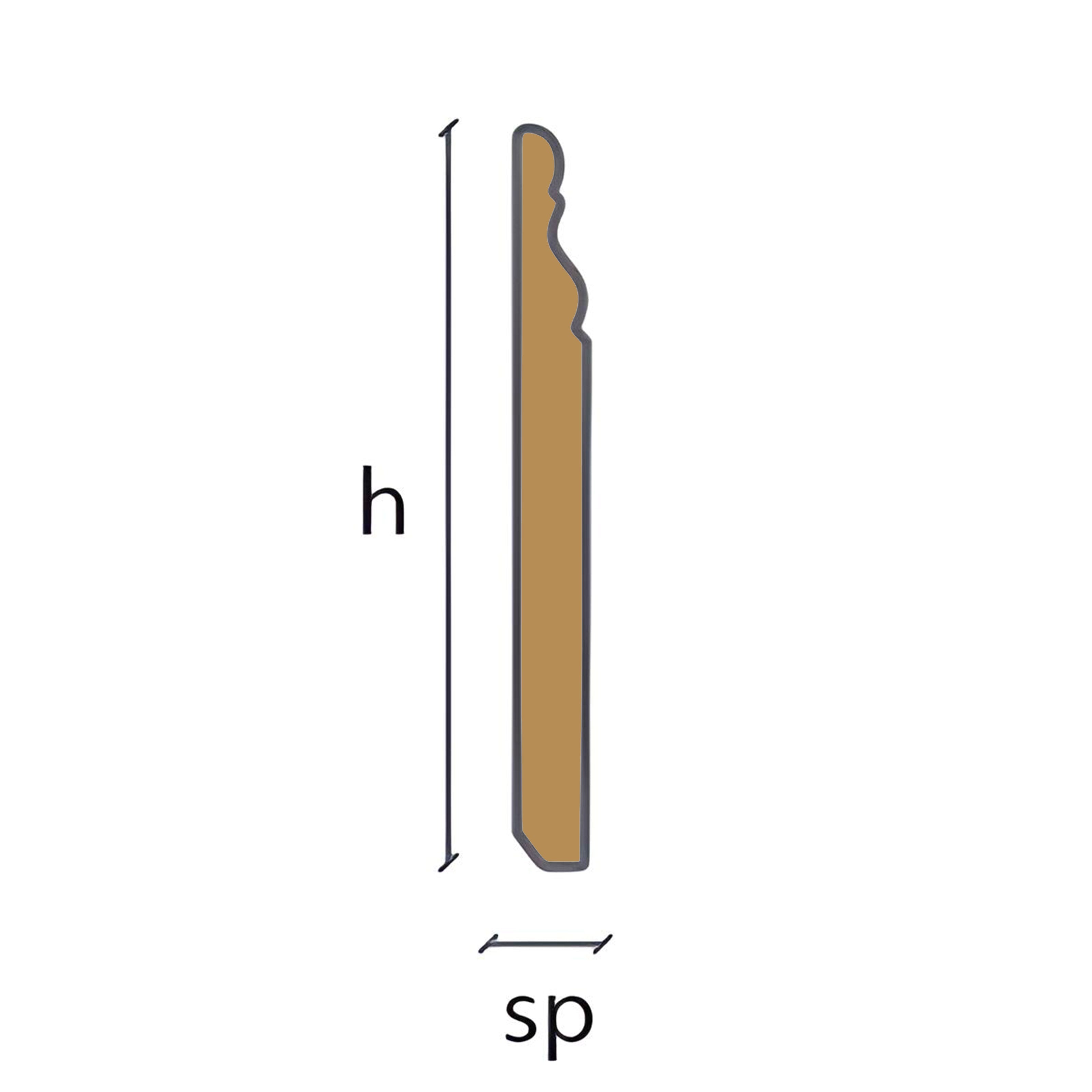 Battiscopa Gran Ducale Fibra di Legno H120/140/180 SP13 LACCATO bianco, grezzo o ral 9010 - Eternal Parquet