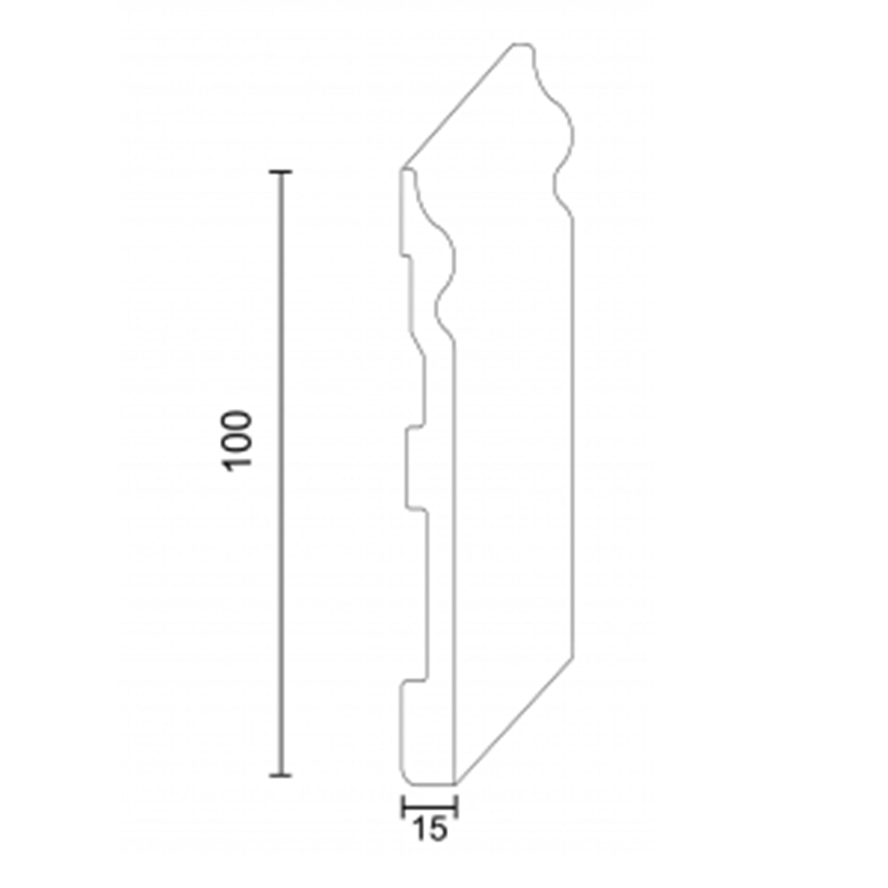 40-80 ml di Battiscopa in Duropolimero Polistrutturato Ducale 100x15mm - Eternal Parquet