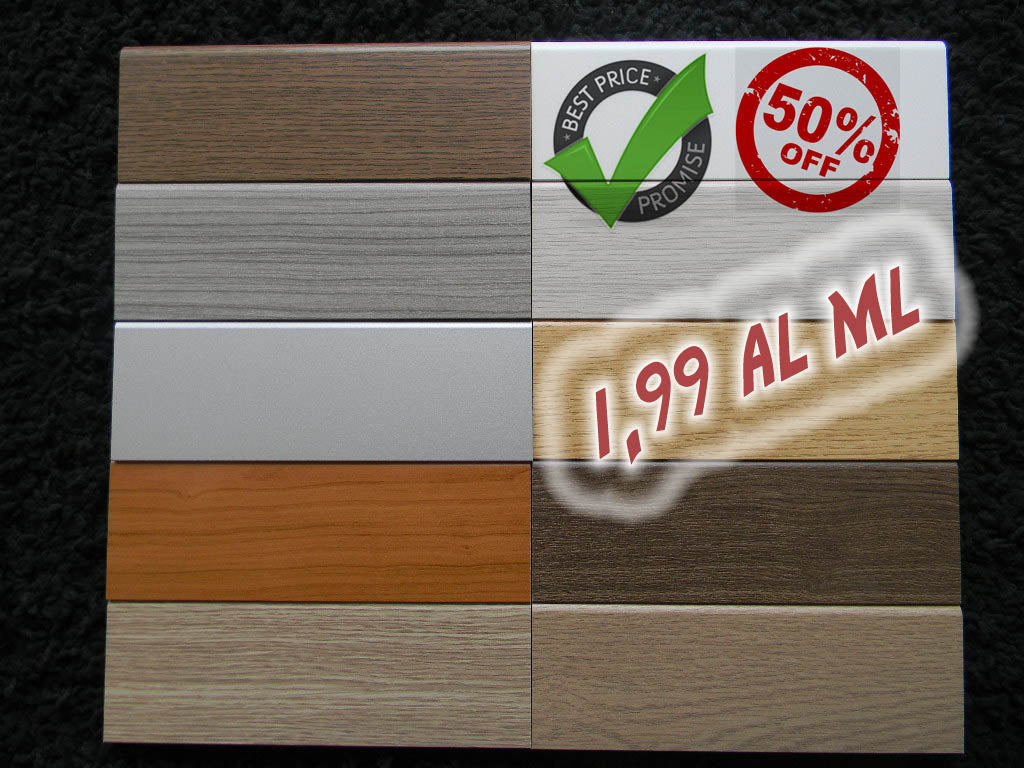 Battiscopa passacavo 1,5x8x240cm in MDF pacco da 192 metri lineari - Eternal Parquet