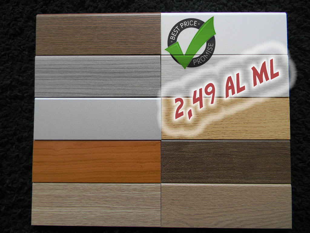 Battiscopa passacavo 1,5x8x240cm in MDF pacco da 48 metri lineari Eternal Parquet