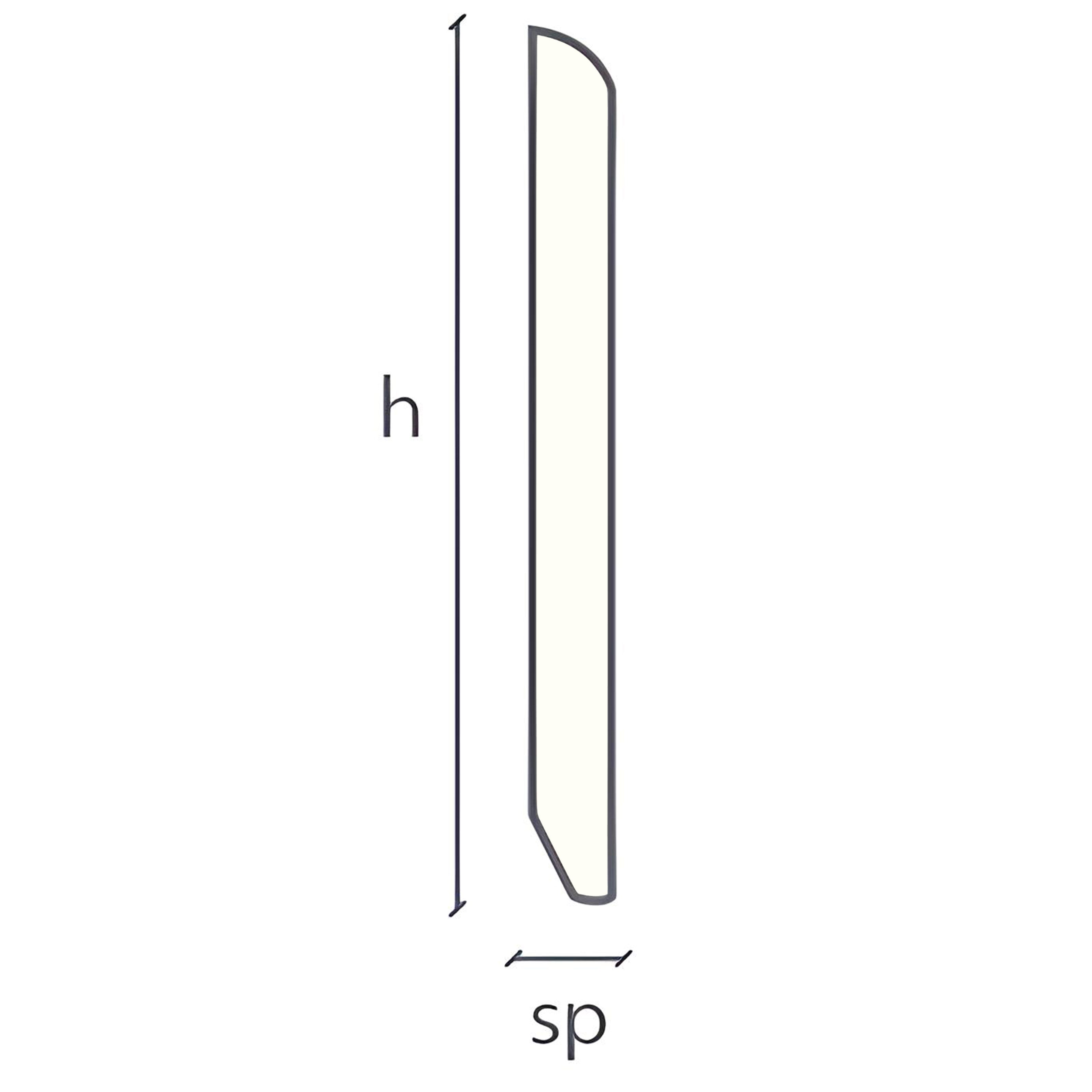 96ML Battiscopa BC in Legno Multistrato rivestito vari decori 70x10mm (incl. ral 9016 e alluminio) - Eternal Parquet