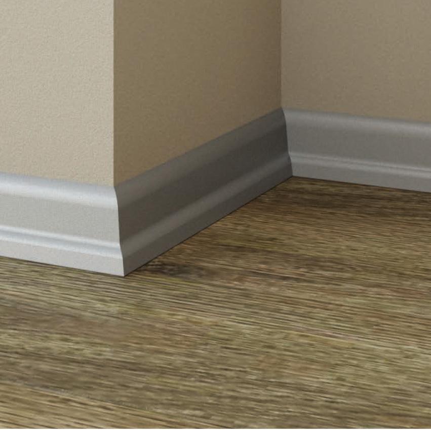 Battiscopa Zoccolino ECONOMICO per LAMINATI e Flottanti 55X19 Bianco, Alluminio - Eternal Parquet